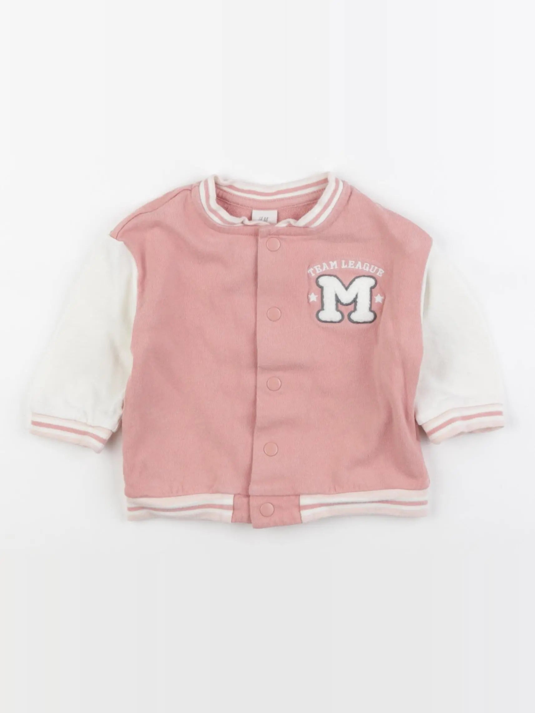 H&M - sweat rose - 4/6 mois