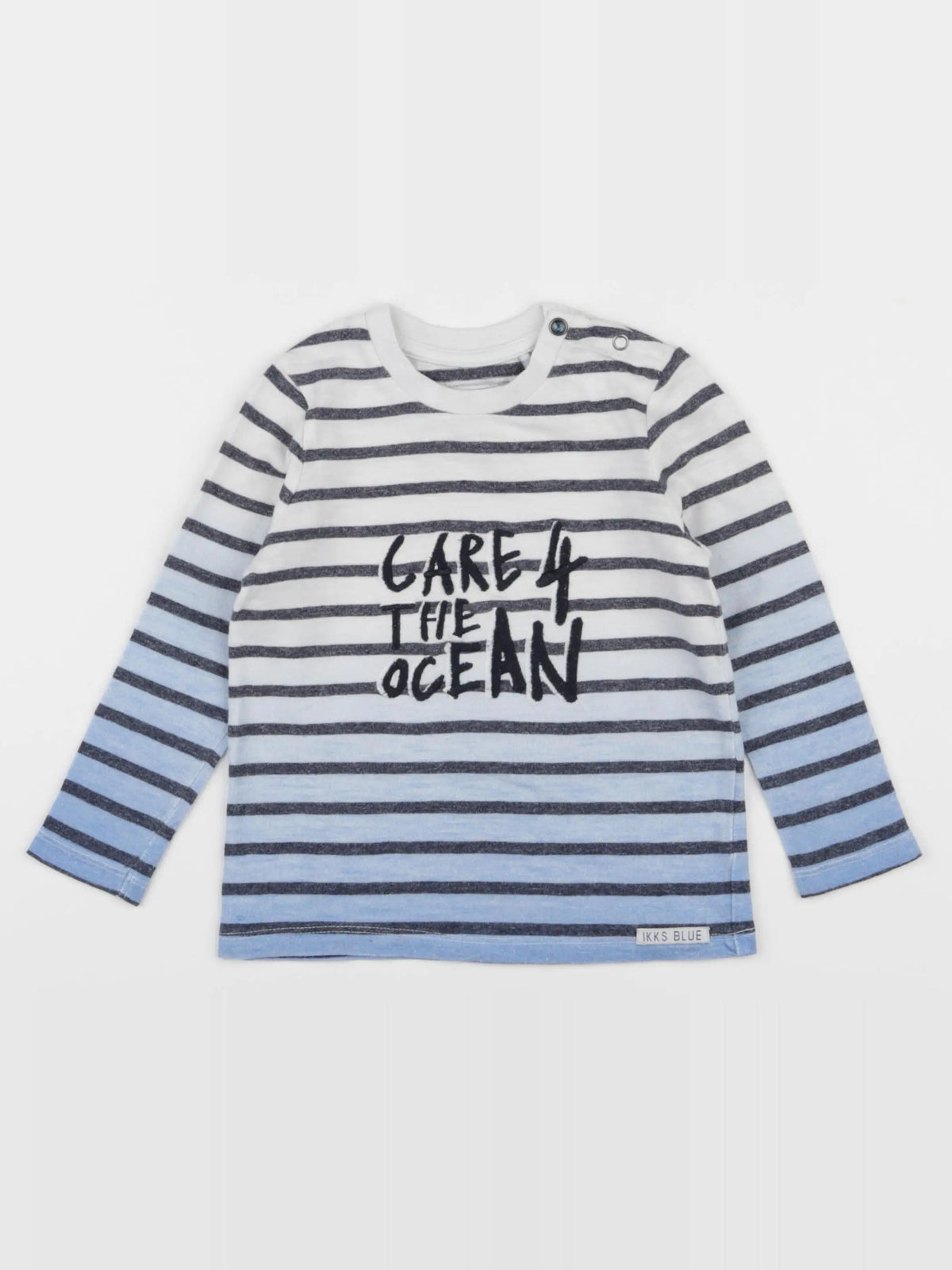 IKKS - tee-shirt bleu, blanc - 18 mois
