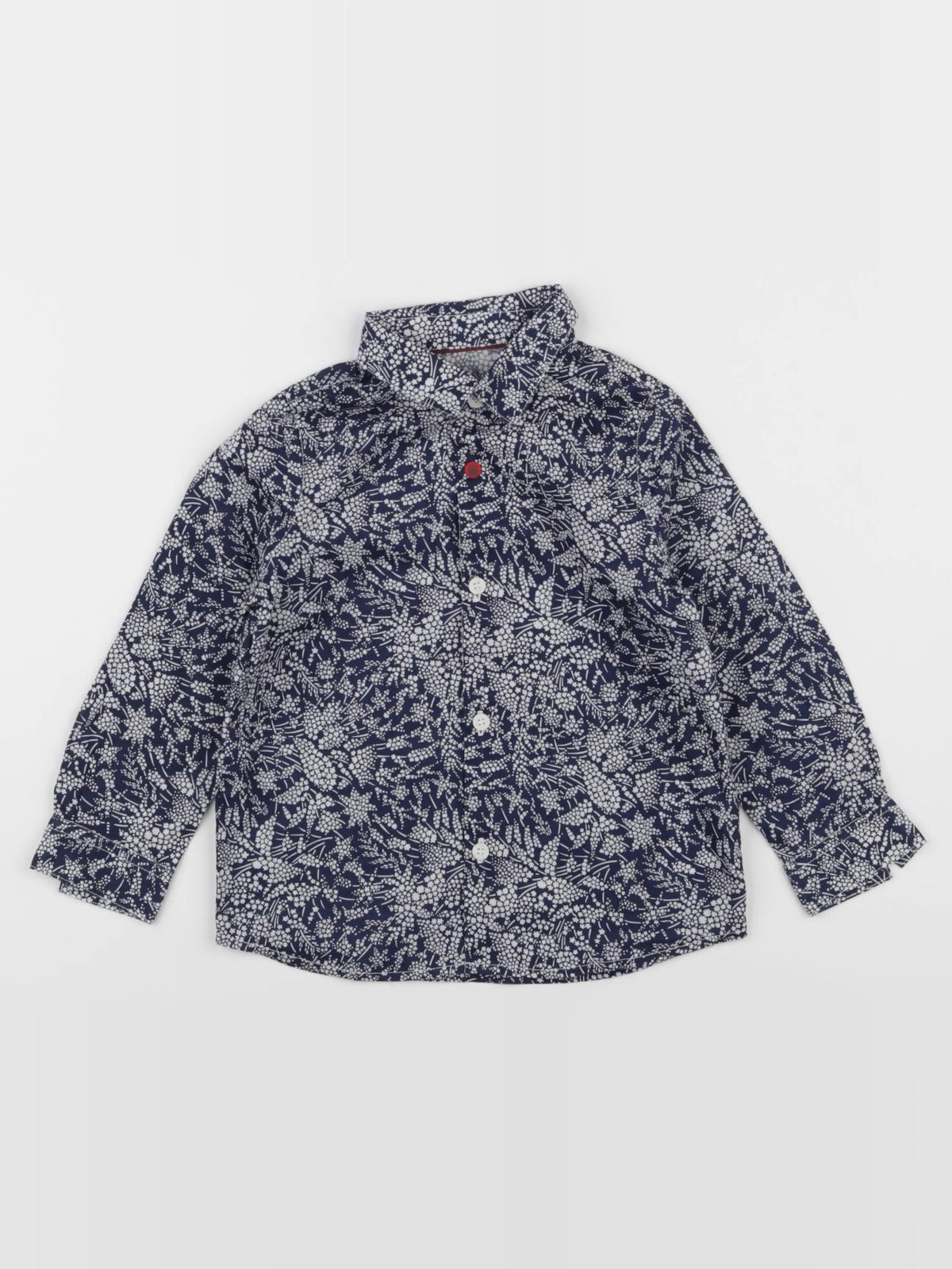 IKKS - chemise bleu, blanc - 2 ans