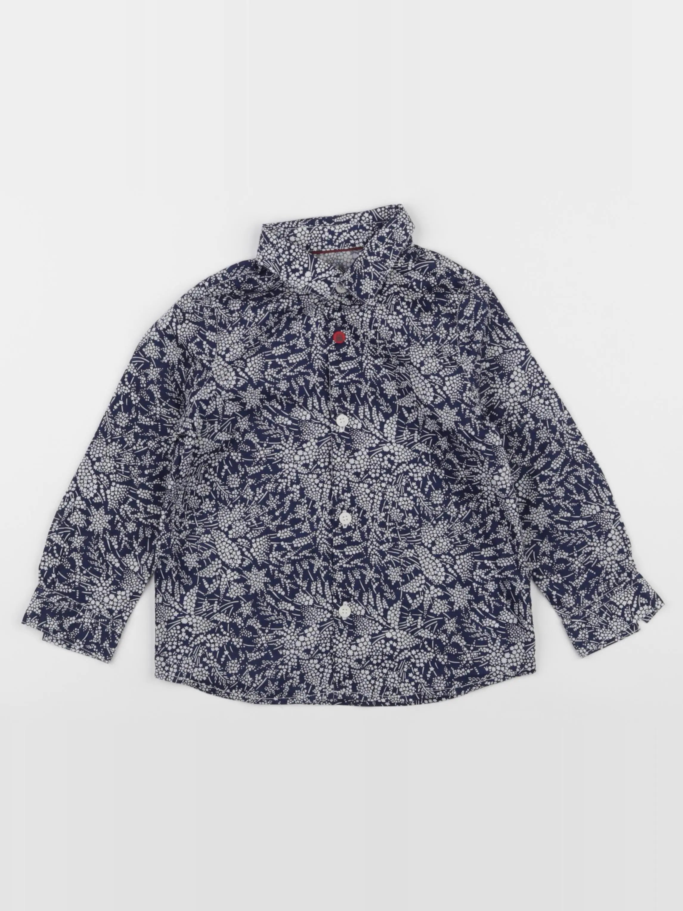 IKKS - chemise bleu, blanc - 2 ans