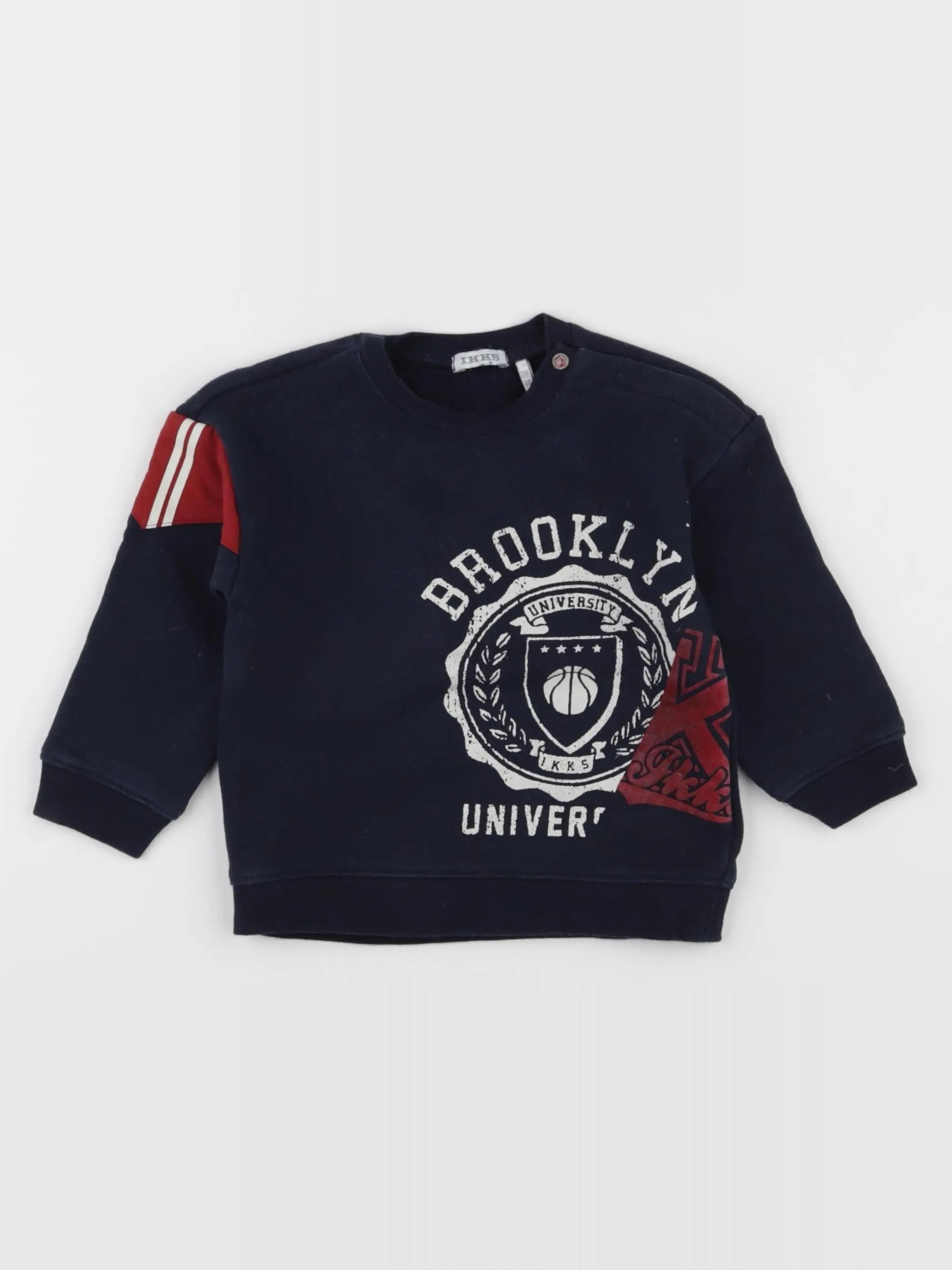 IKKS - sweat bleu - 18 mois