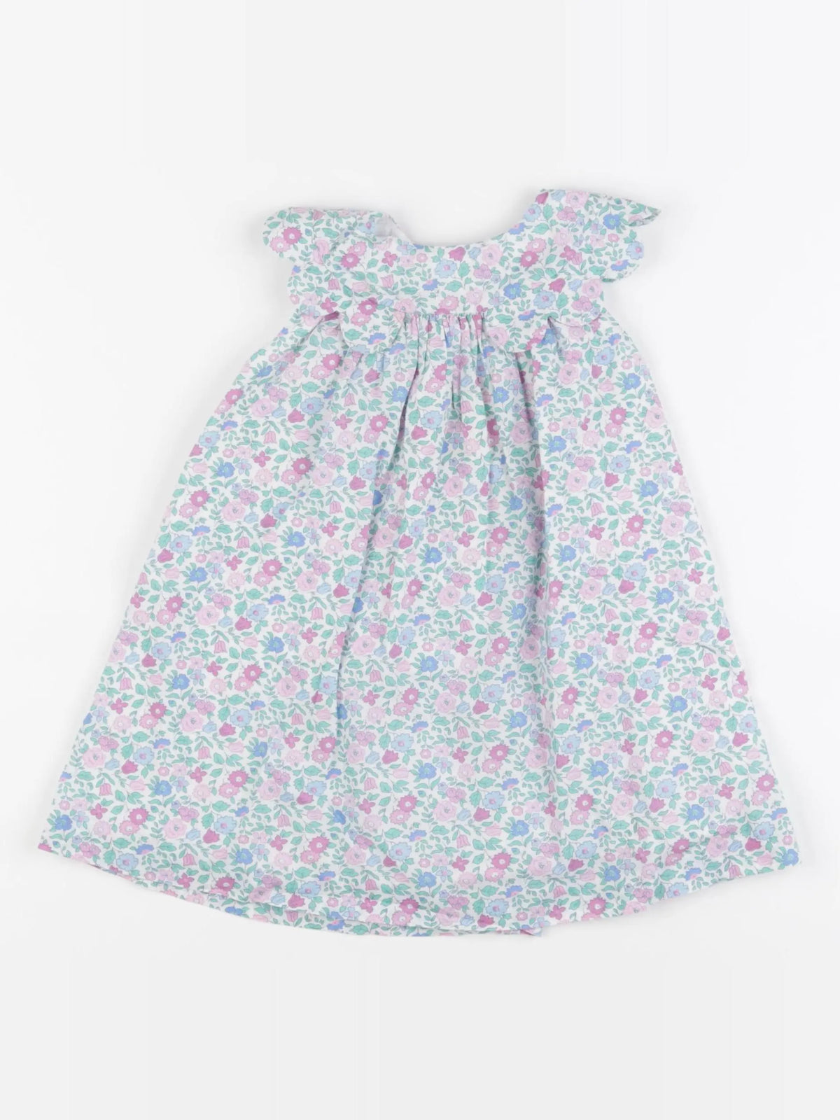 Jacadi - robe liberty bleu, rose - 24 mois
