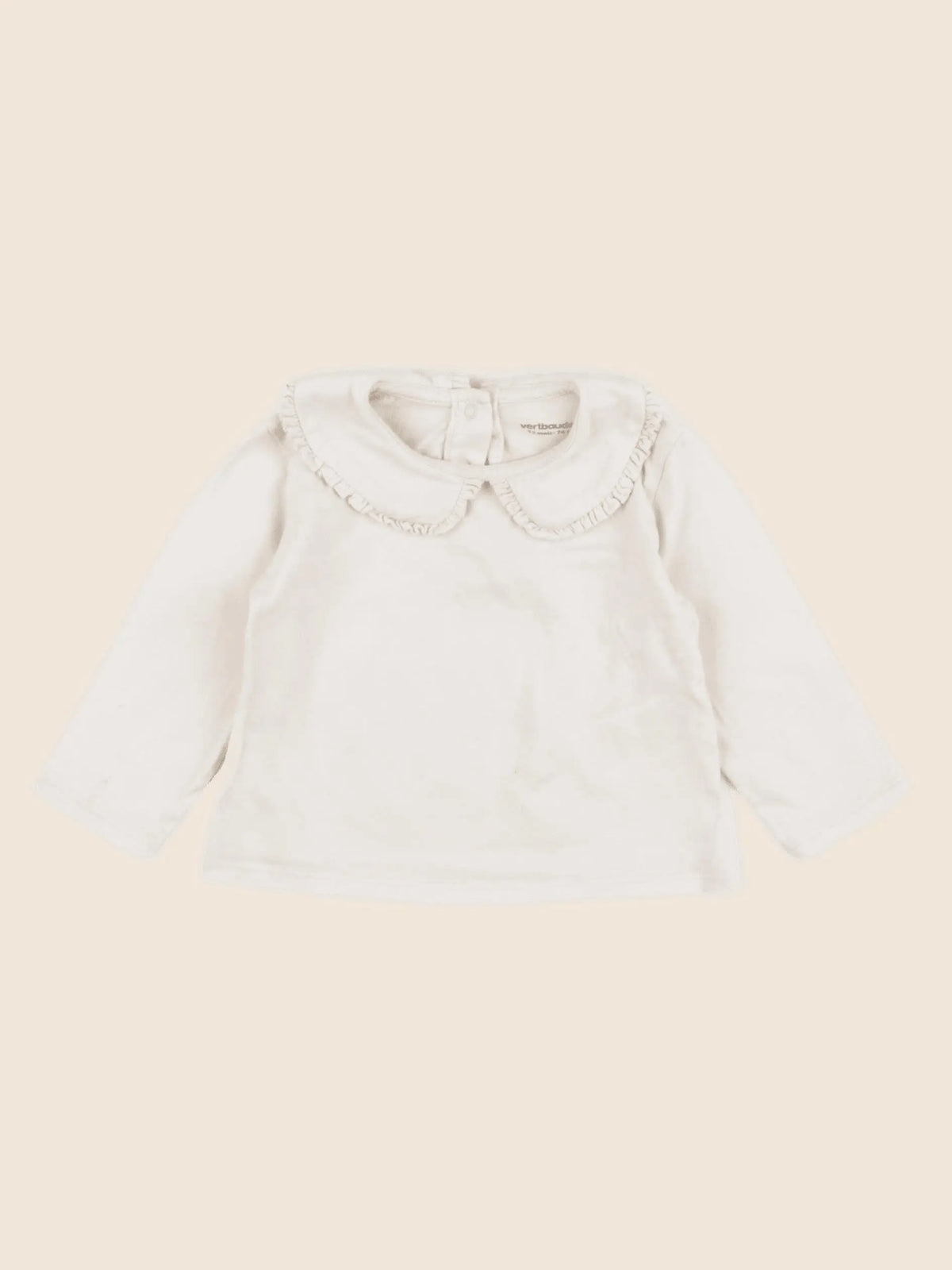 Vertbaudet - tee-shirt beige - 12 mois