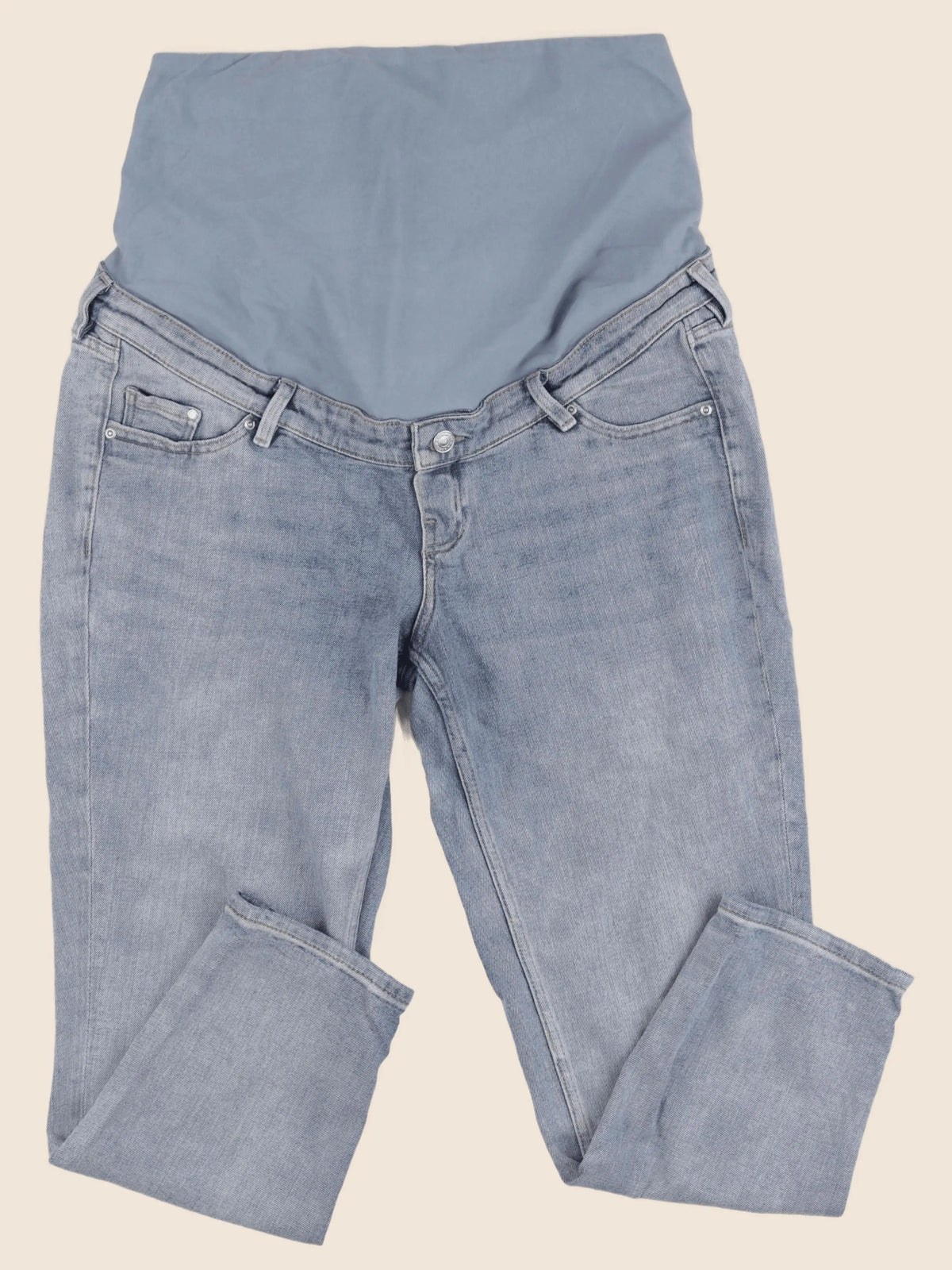 H&M - jean grossesse bleu - l