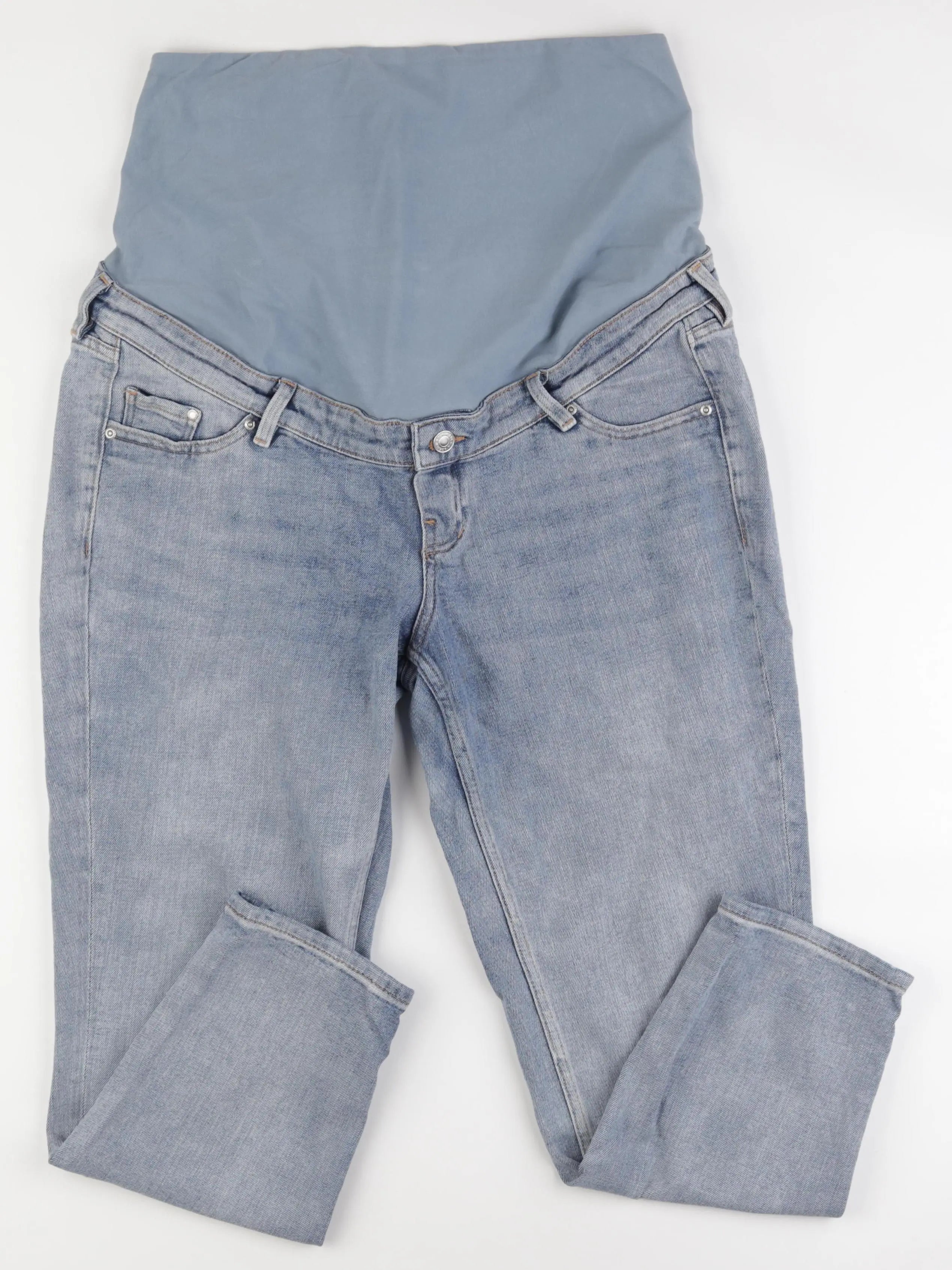 H&M - jean grossesse bleu - l