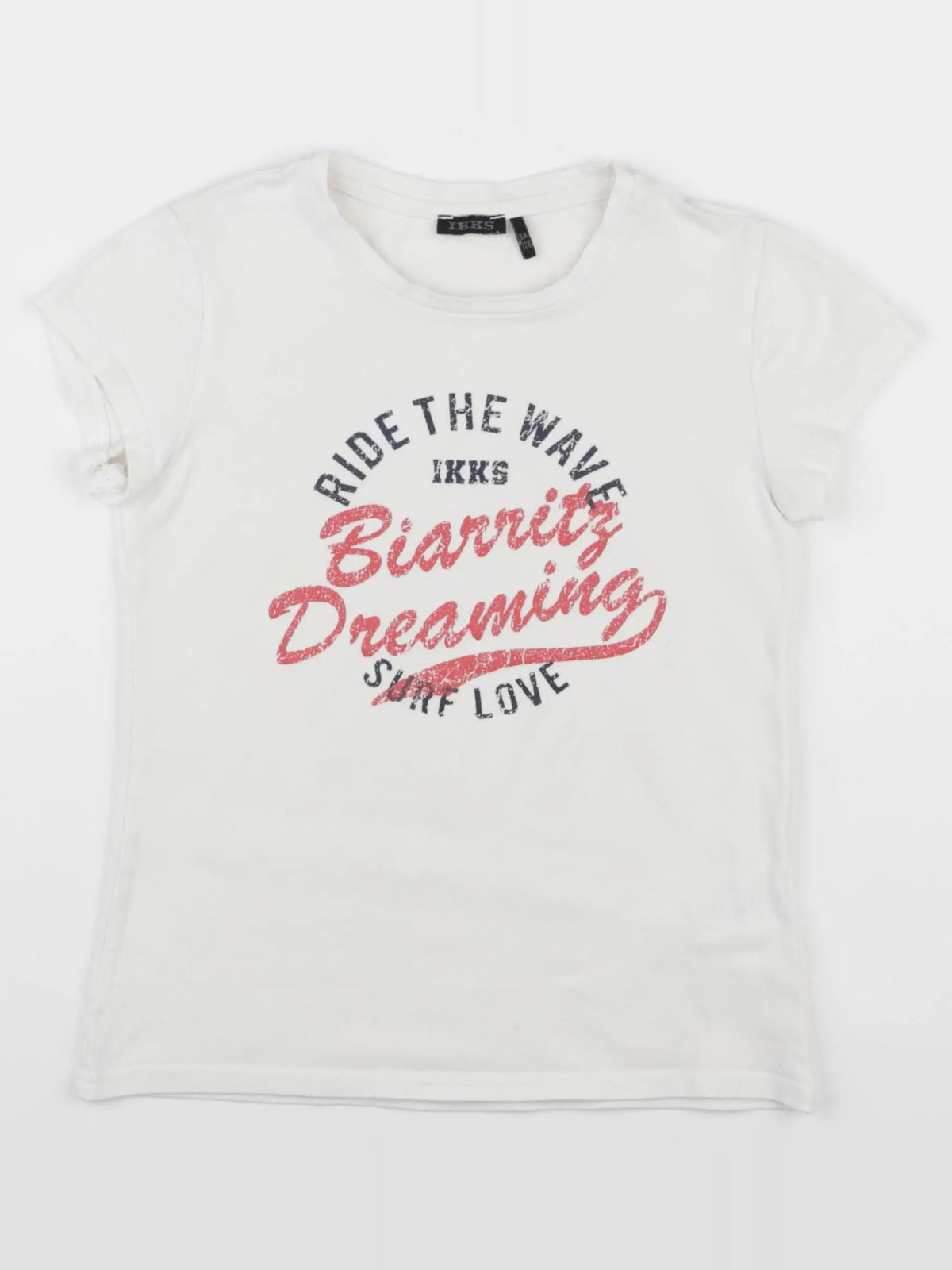 IKKS - tee-shirt blanc - 8 ans