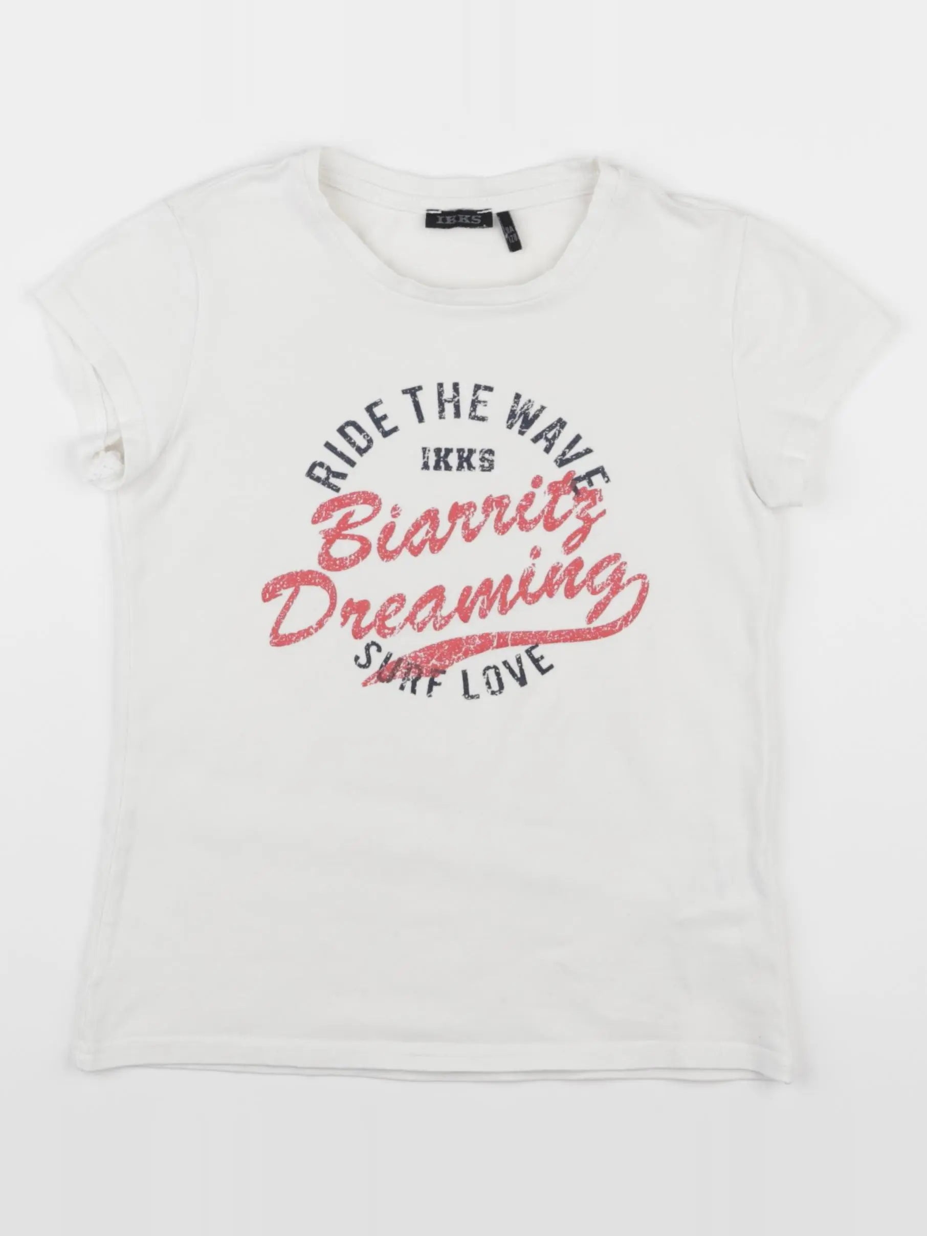 IKKS - tee-shirt blanc - 8 ans