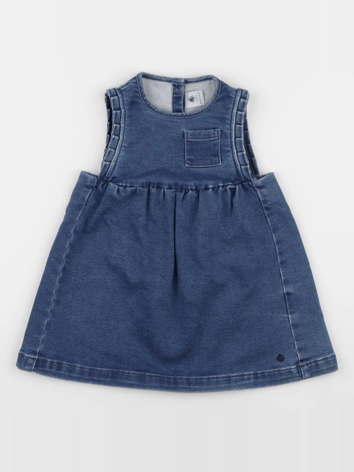 Petit Bateau - robe bleu - 12 mois