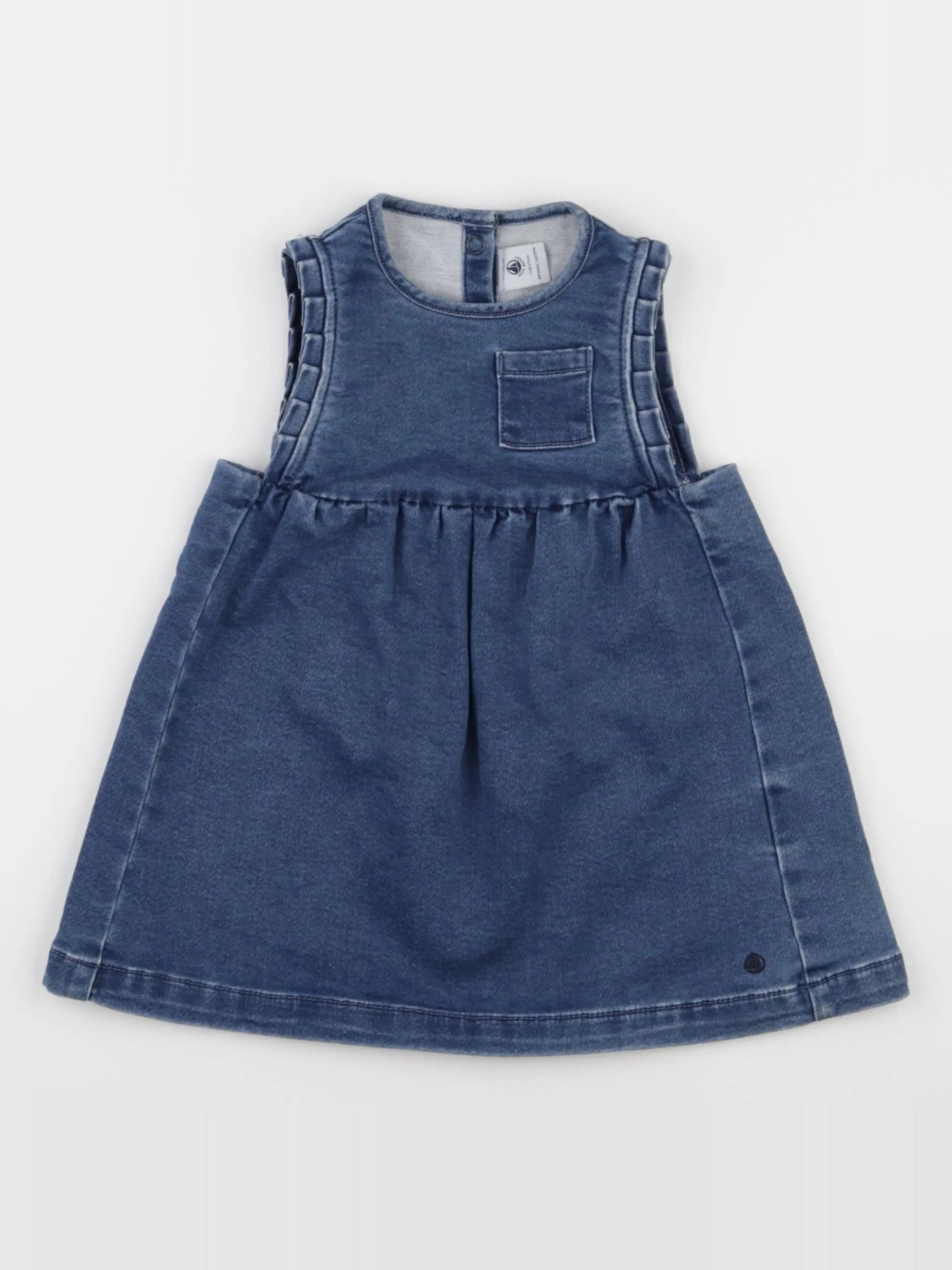 Petit Bateau - robe bleu - 12 mois