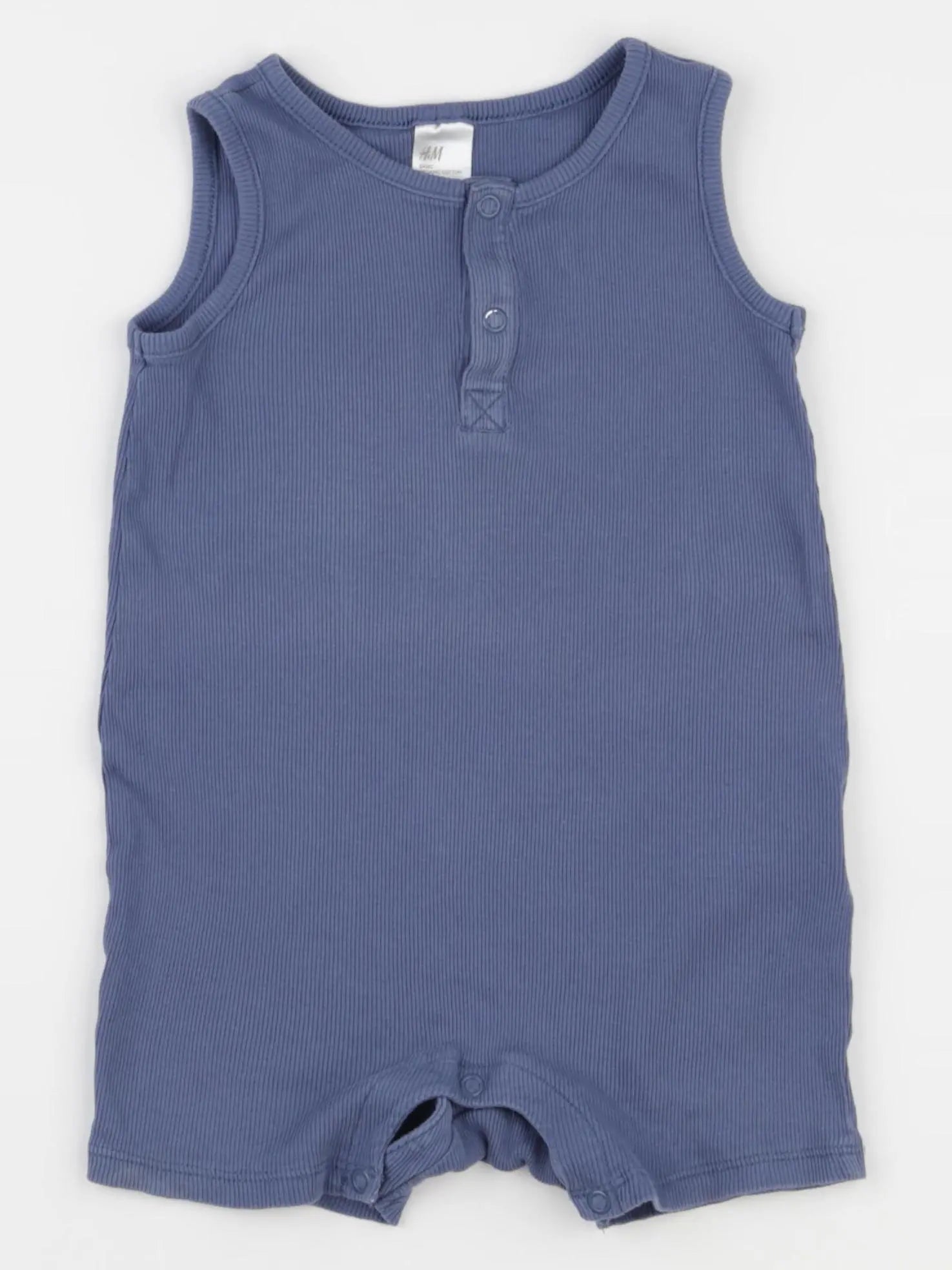 H&M - pyjama coton bleu - 12/18 mois