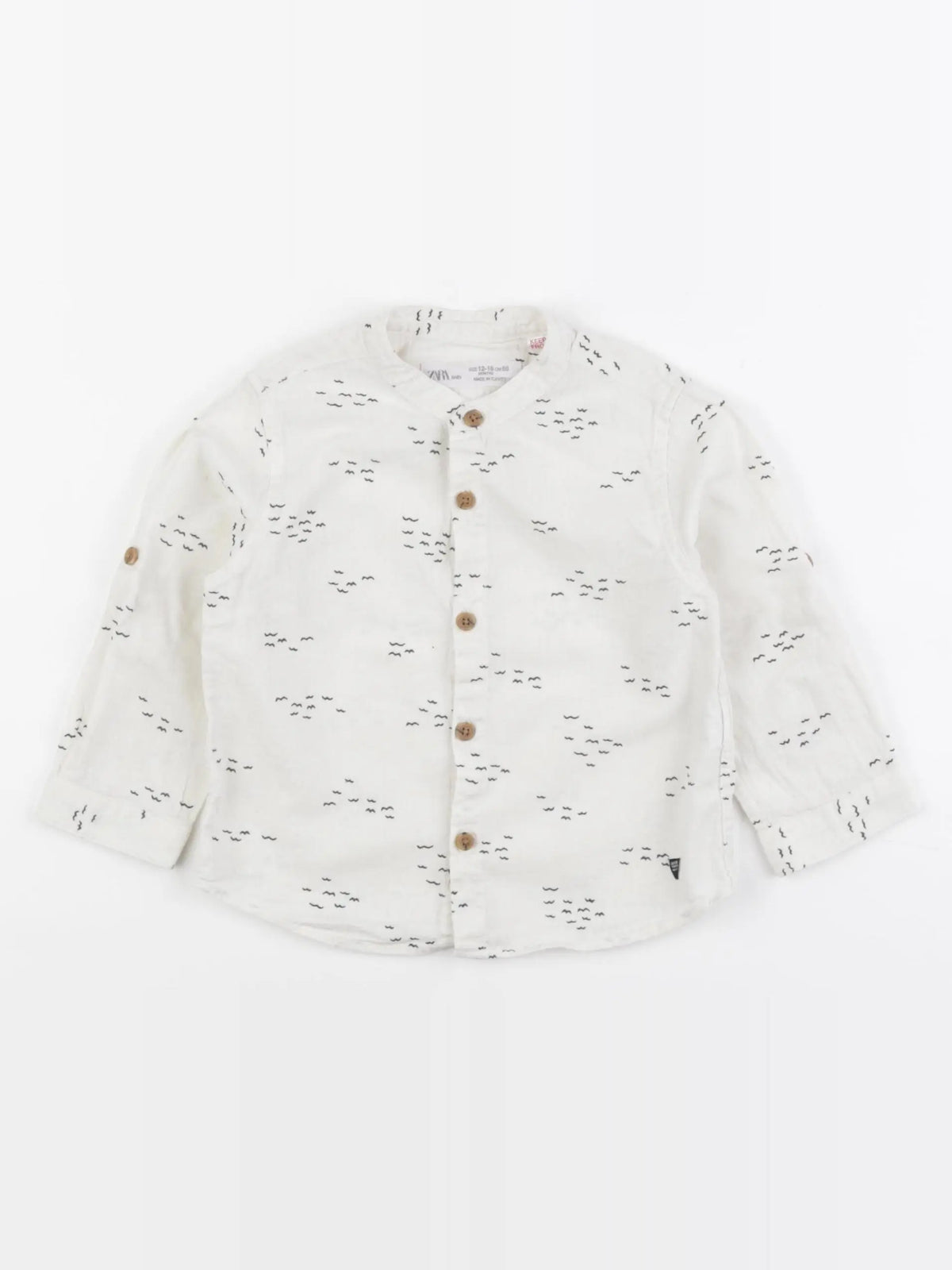 Zara - chemise blanc - 12/18 mois