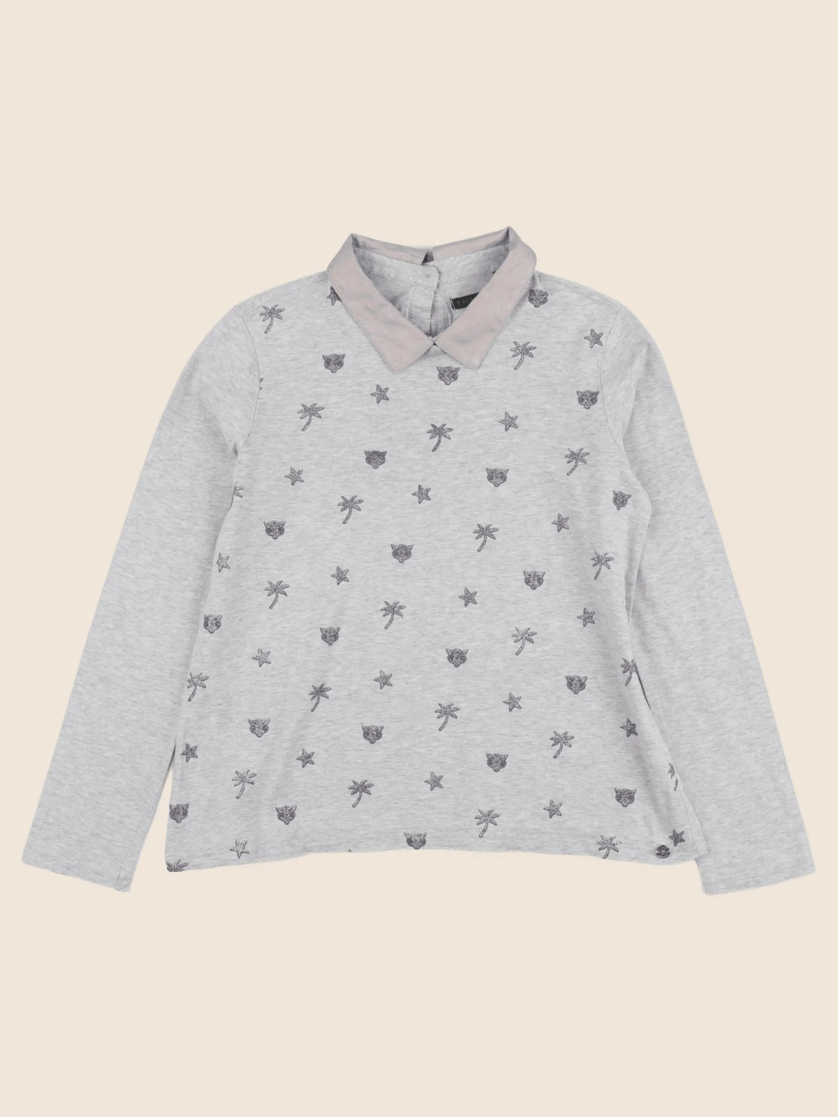 IKKS - tee-shirt gris - 10 ans