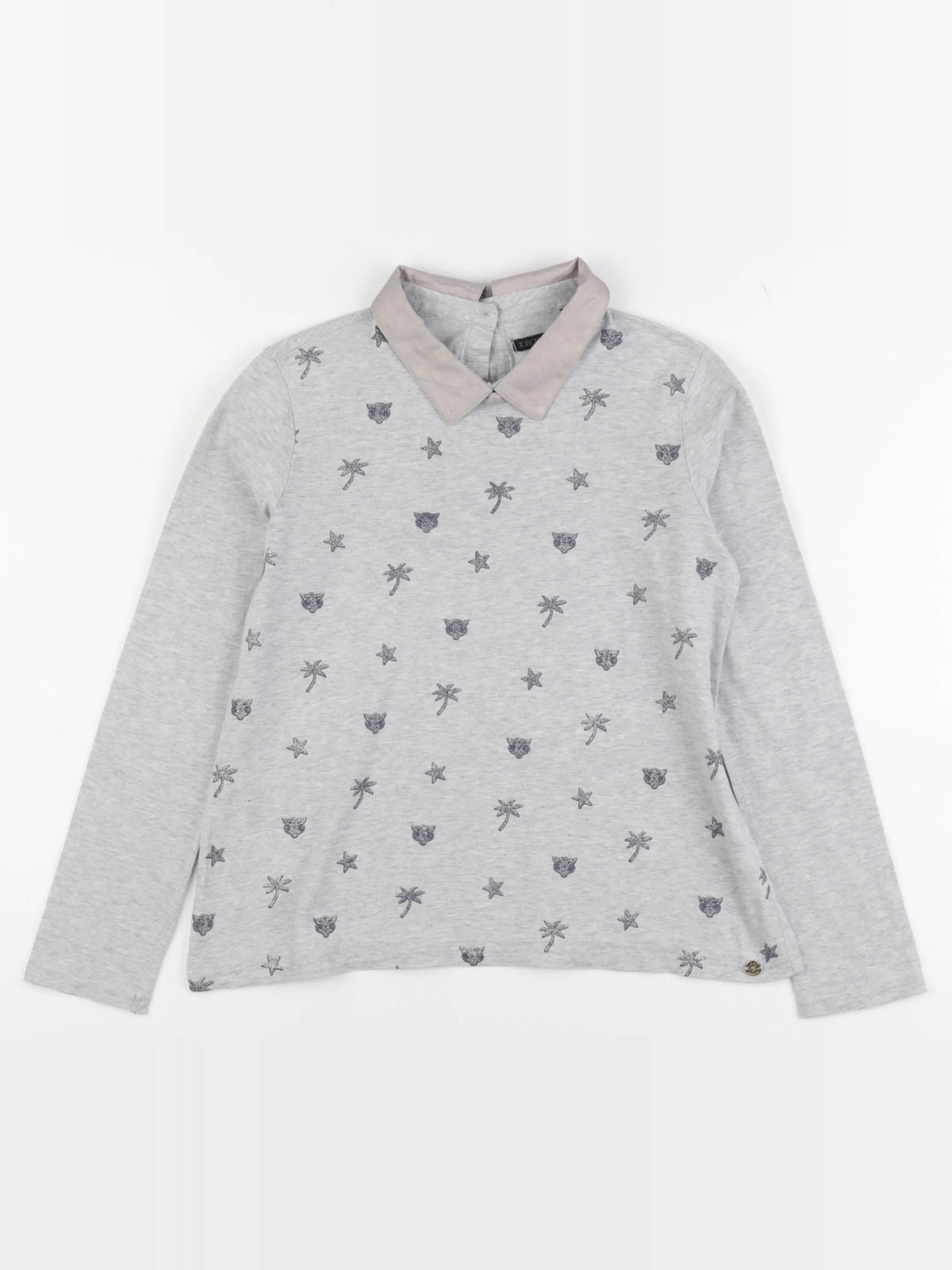 IKKS - tee-shirt gris - 10 ans