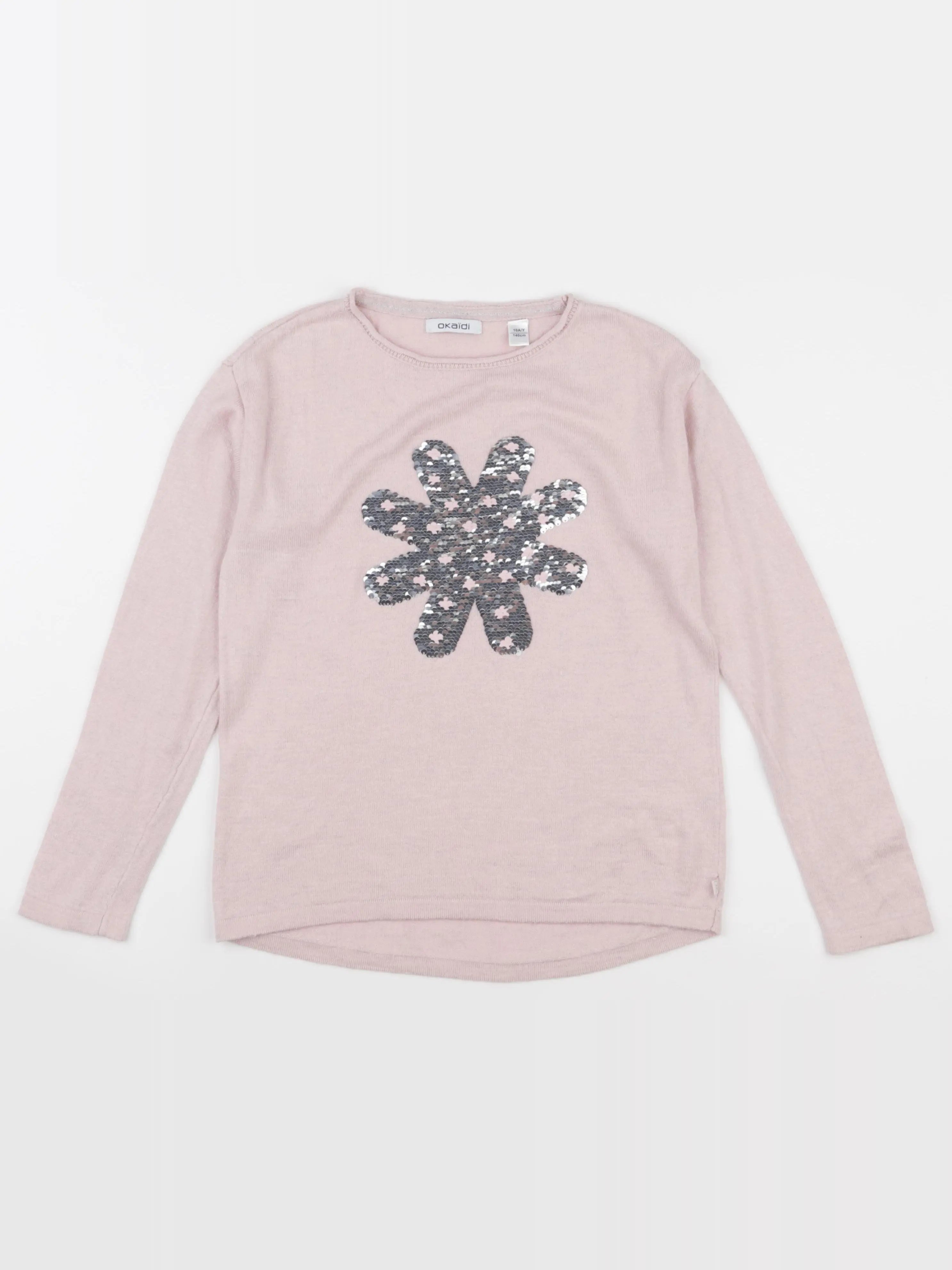 Okaidi - pull rose - 10 ans