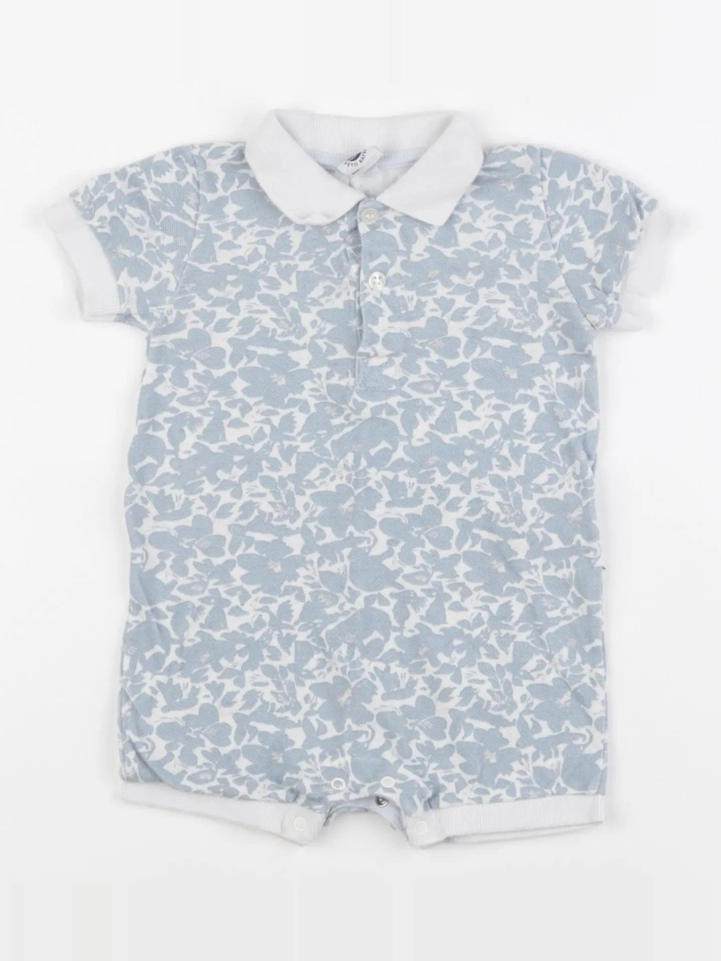 Petit Bateau - combinaison bleu - 6 mois