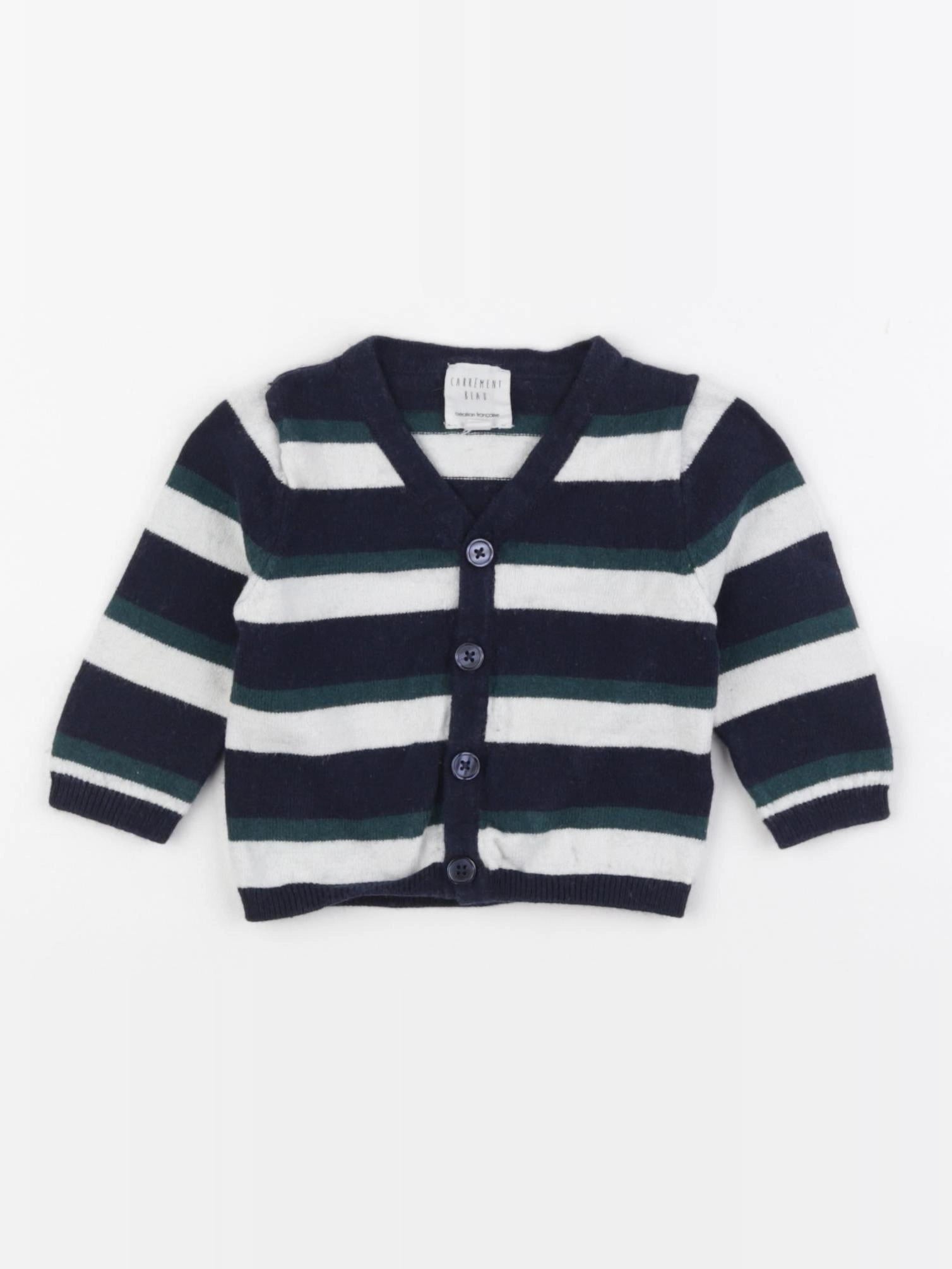 Carrément Beau - gilet multicolore - 3 mois