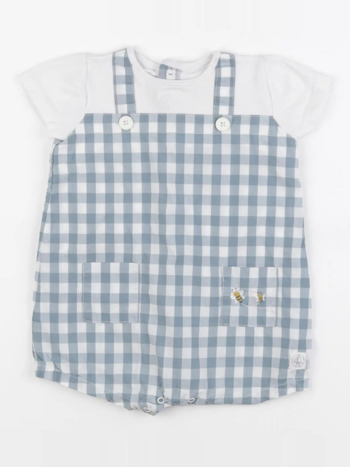 Petit Bateau - combinaison bleu - 6 mois