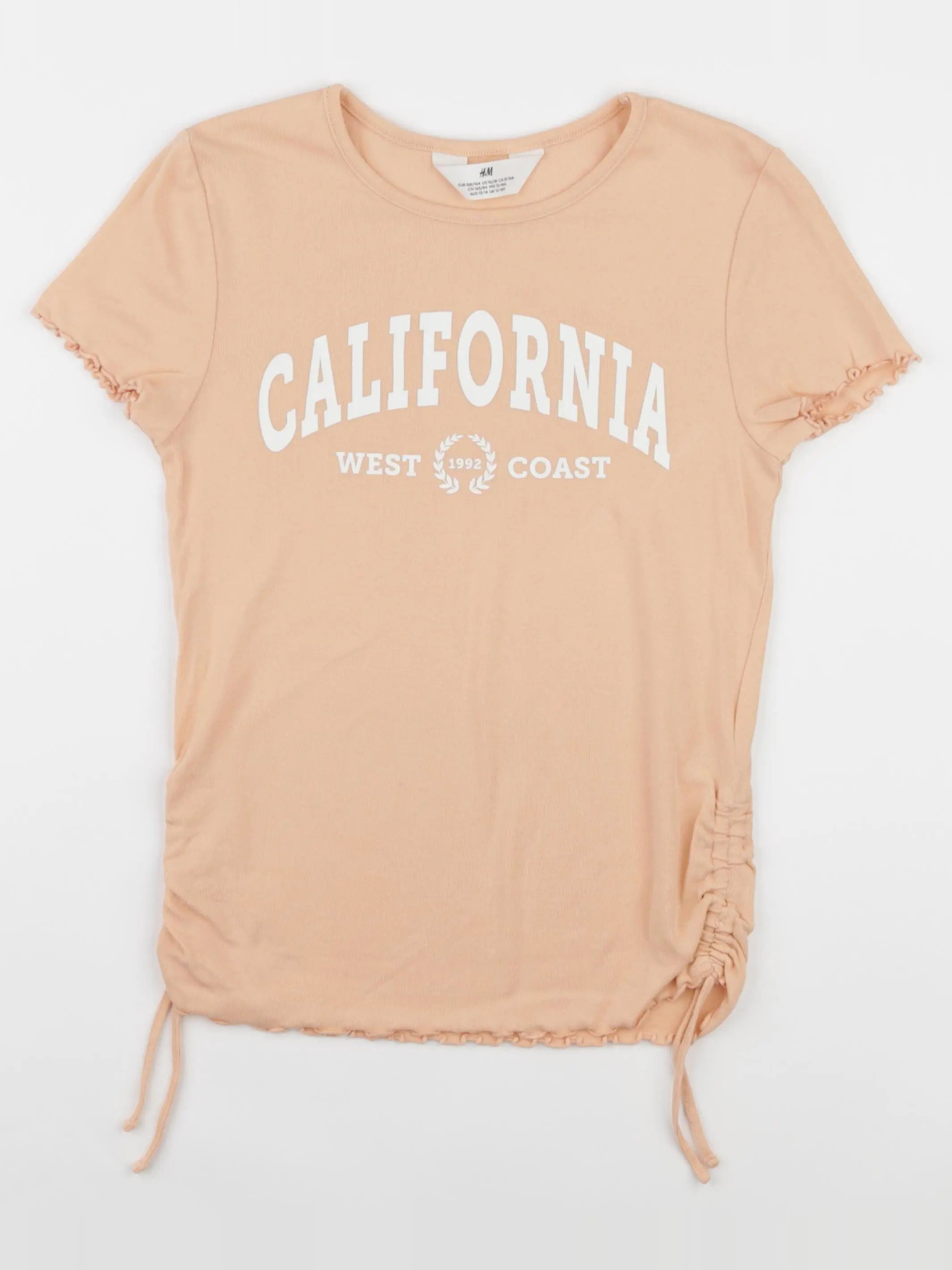 H&M - tee-shirt orange - 12/14 ans