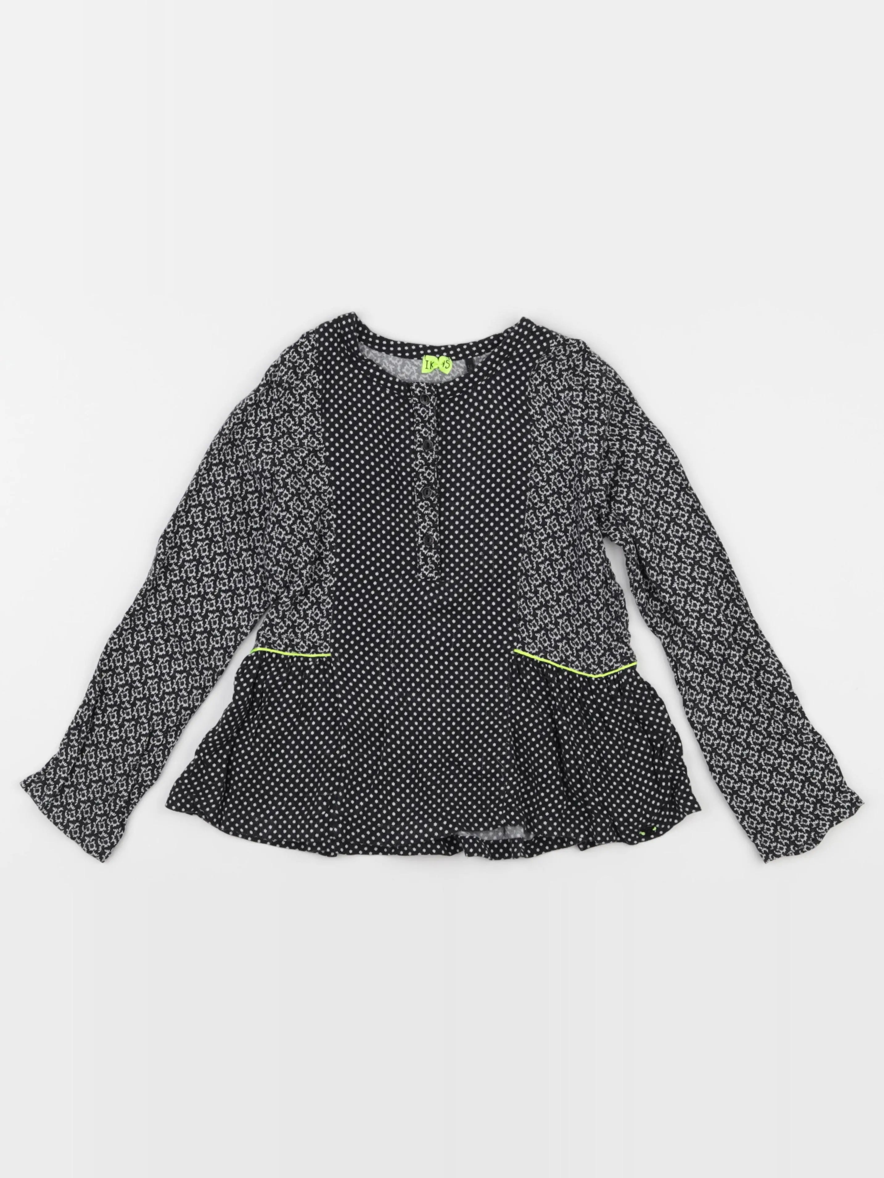 IKKS - blouse noir, blanc - 5 ans