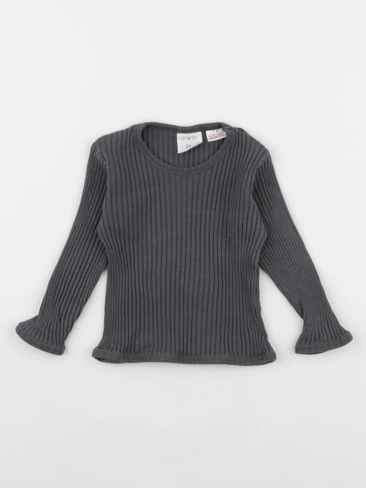 Zara - tee-shirt gris - 3/6 mois