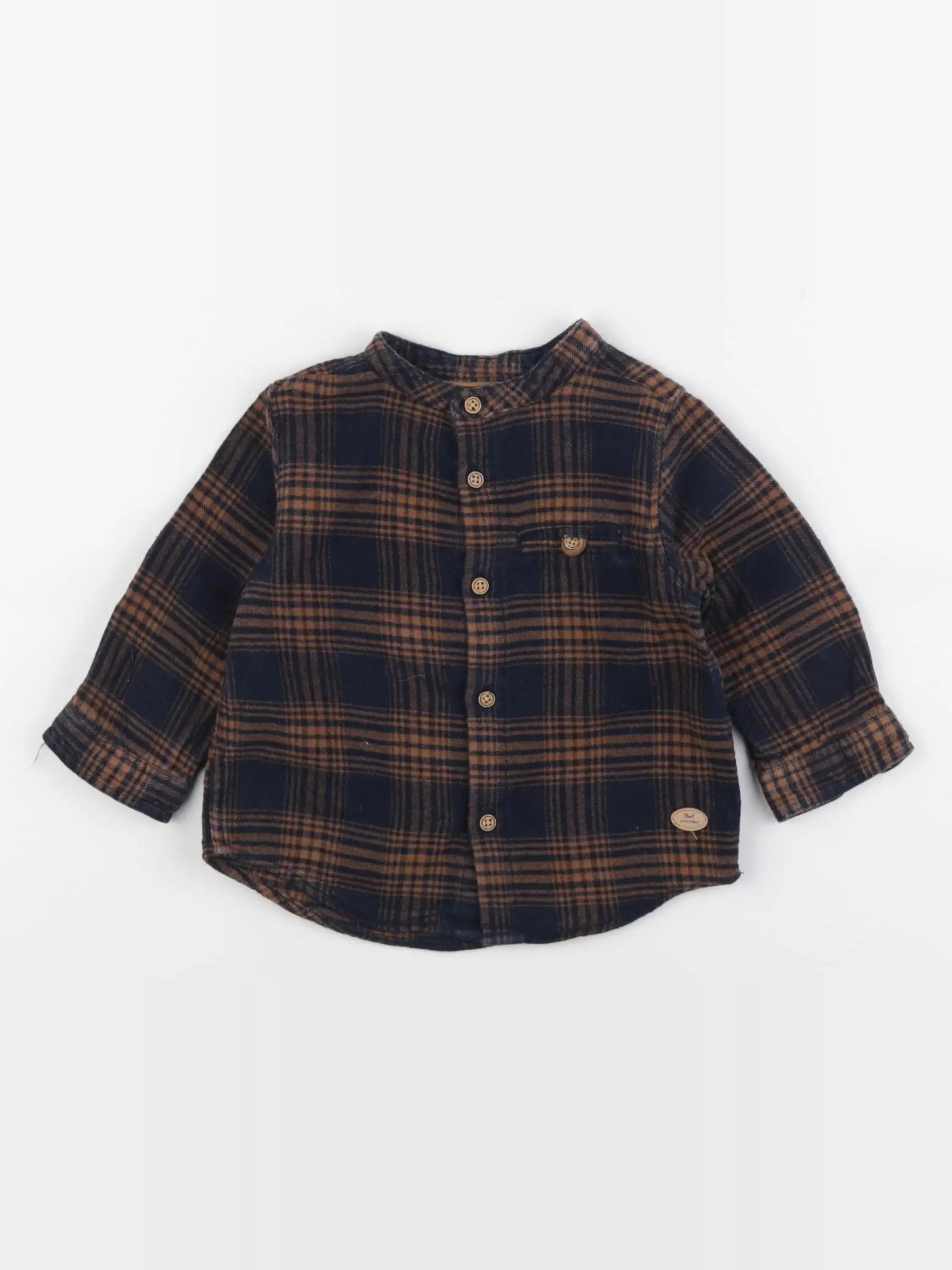 Zara - chemise marron - 3/6 mois