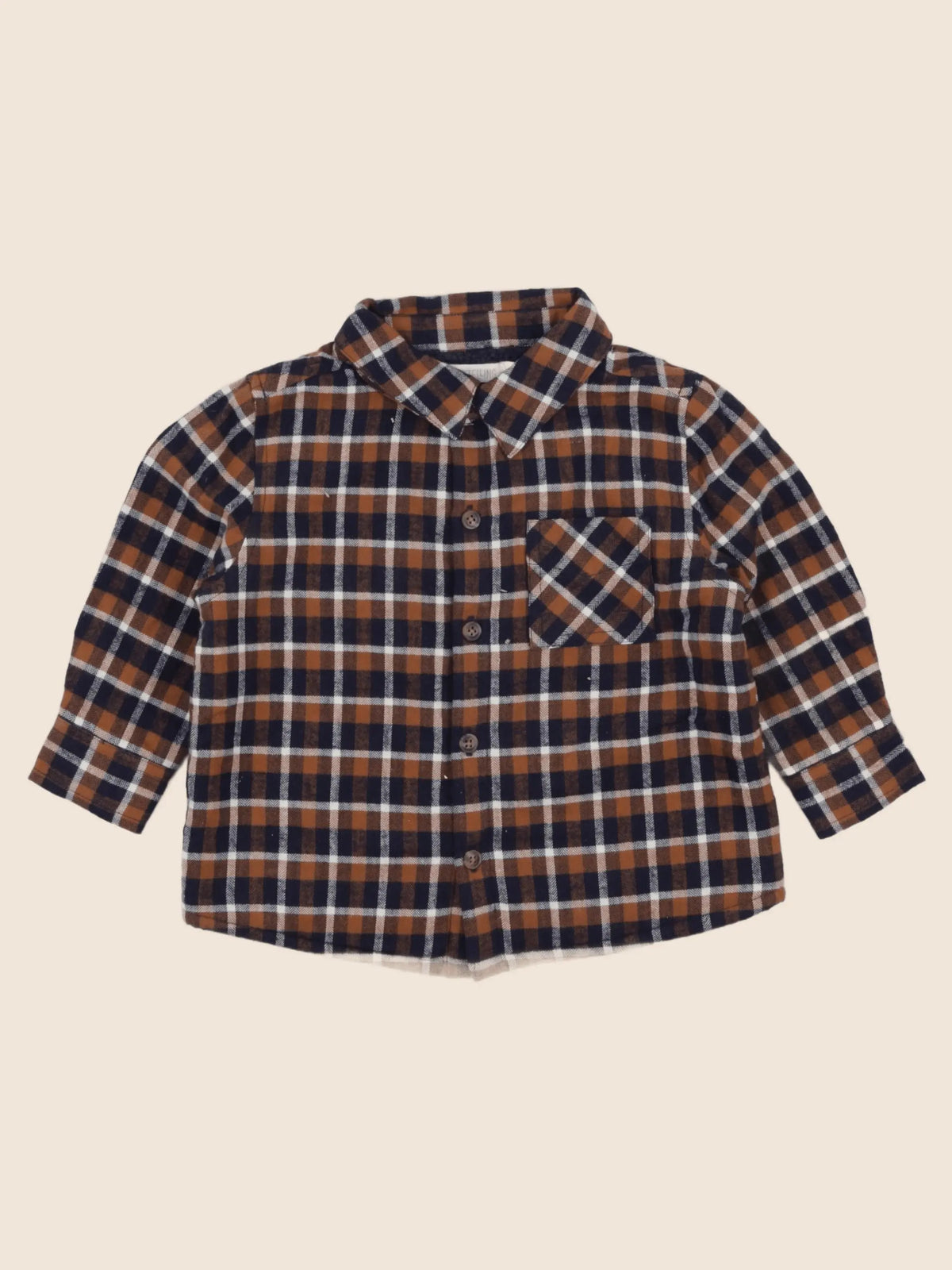 Storytelling - chemise marron, bleu - 2 ans