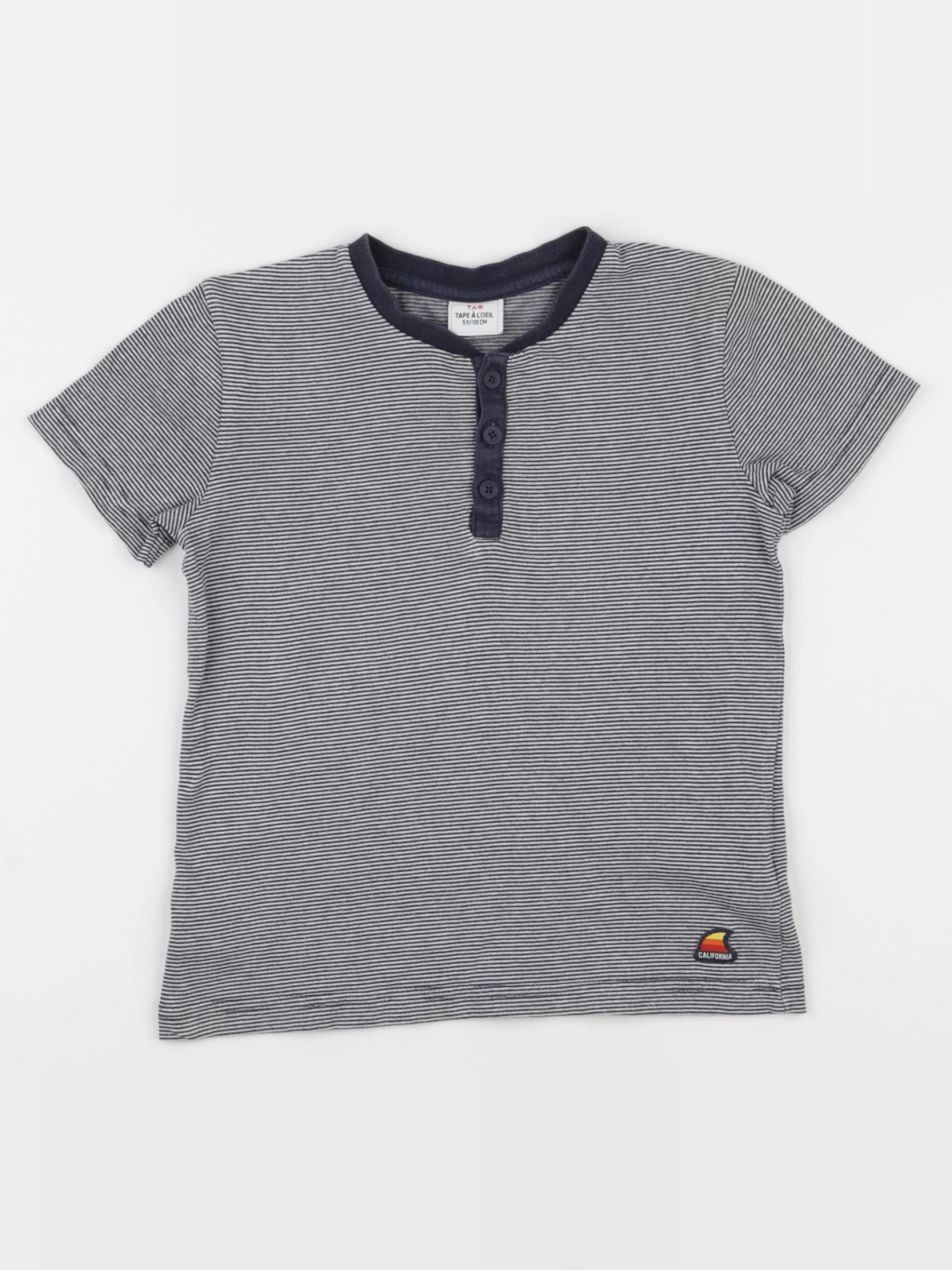 Tape à l'oeil - tee-shirt blanc, bleu - 5 ans