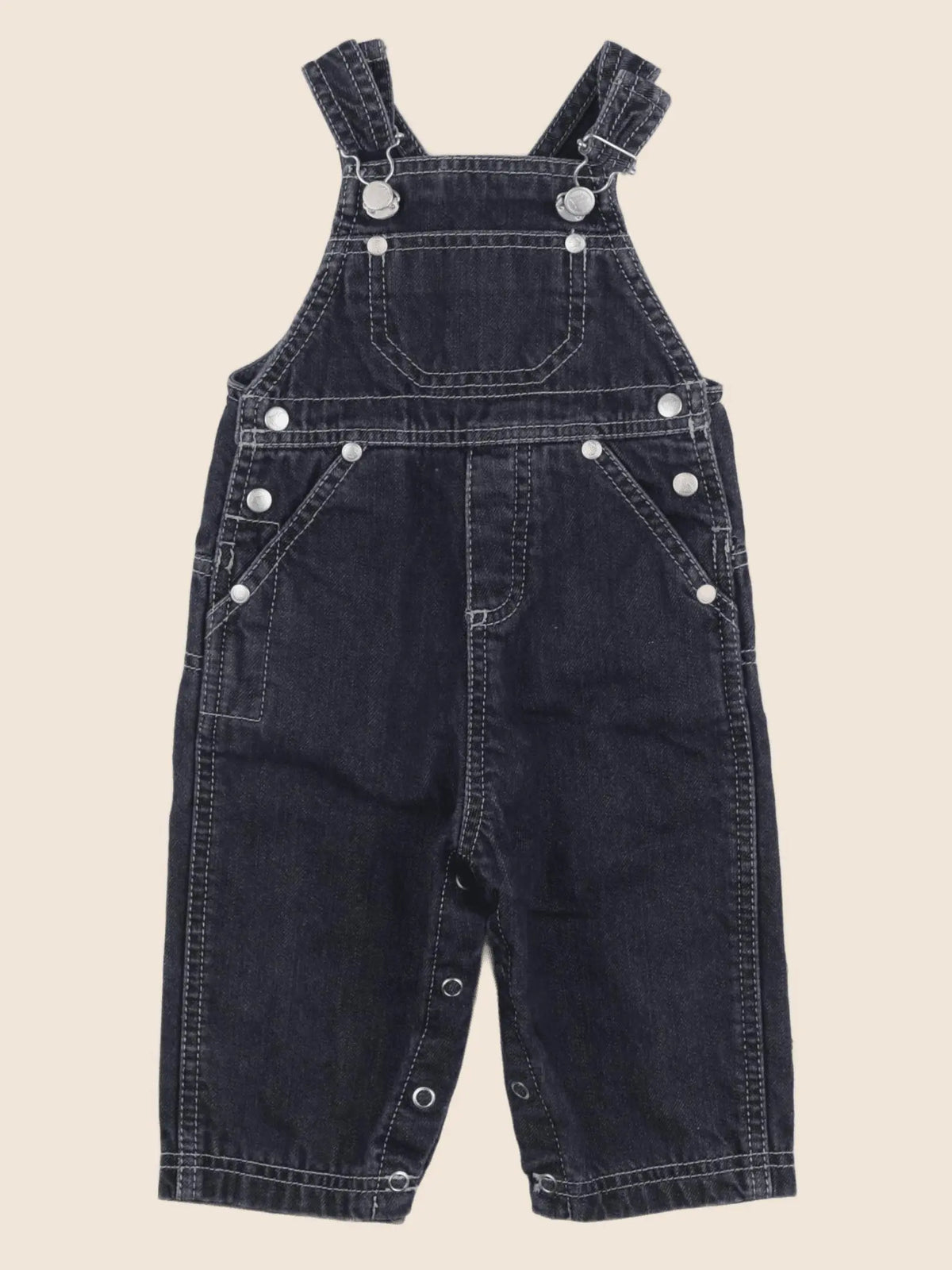 Petit Bateau - salopette doublé bleu - 6 mois