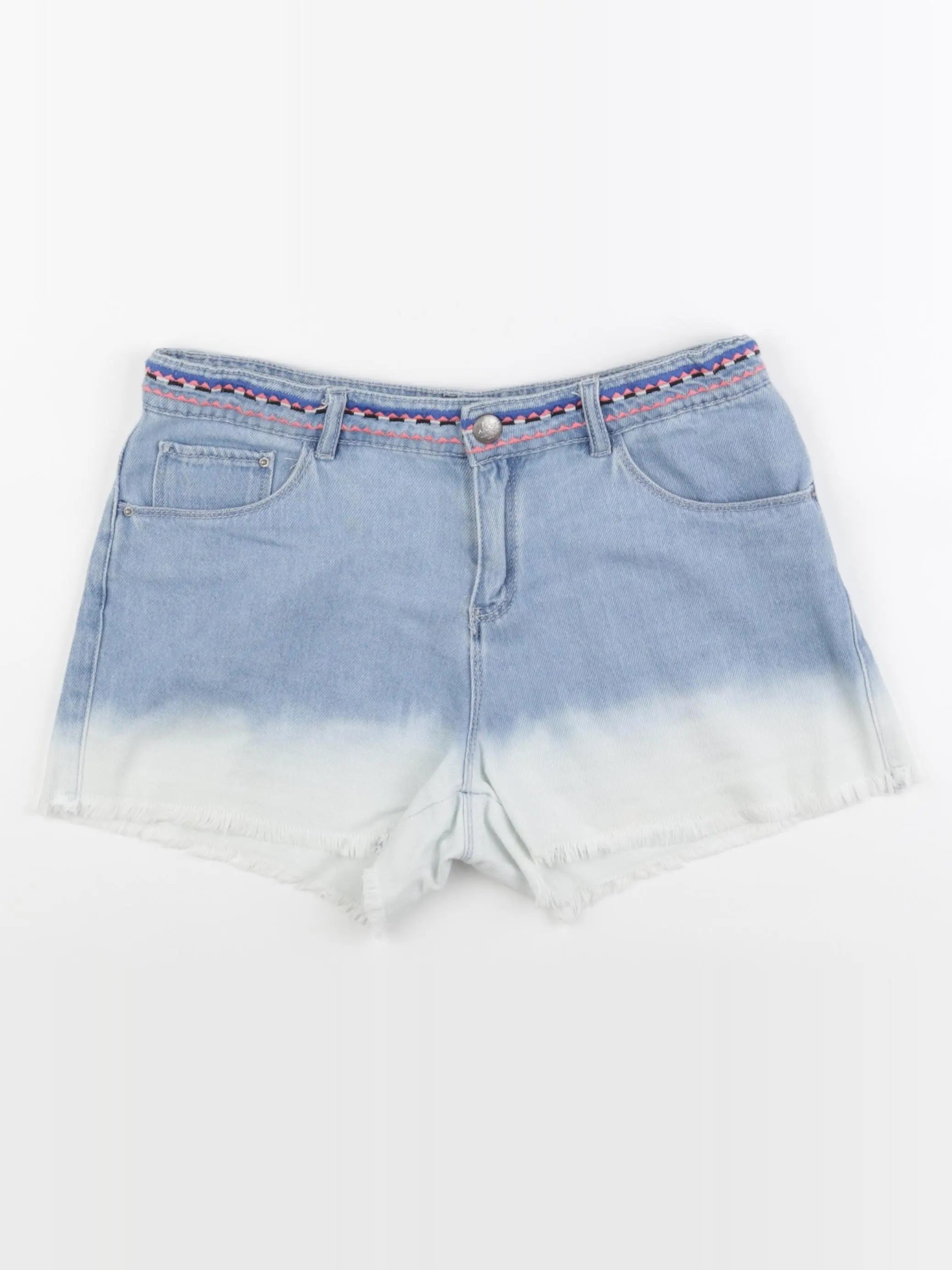 IKKS - short bleu, blanc - 14 ans