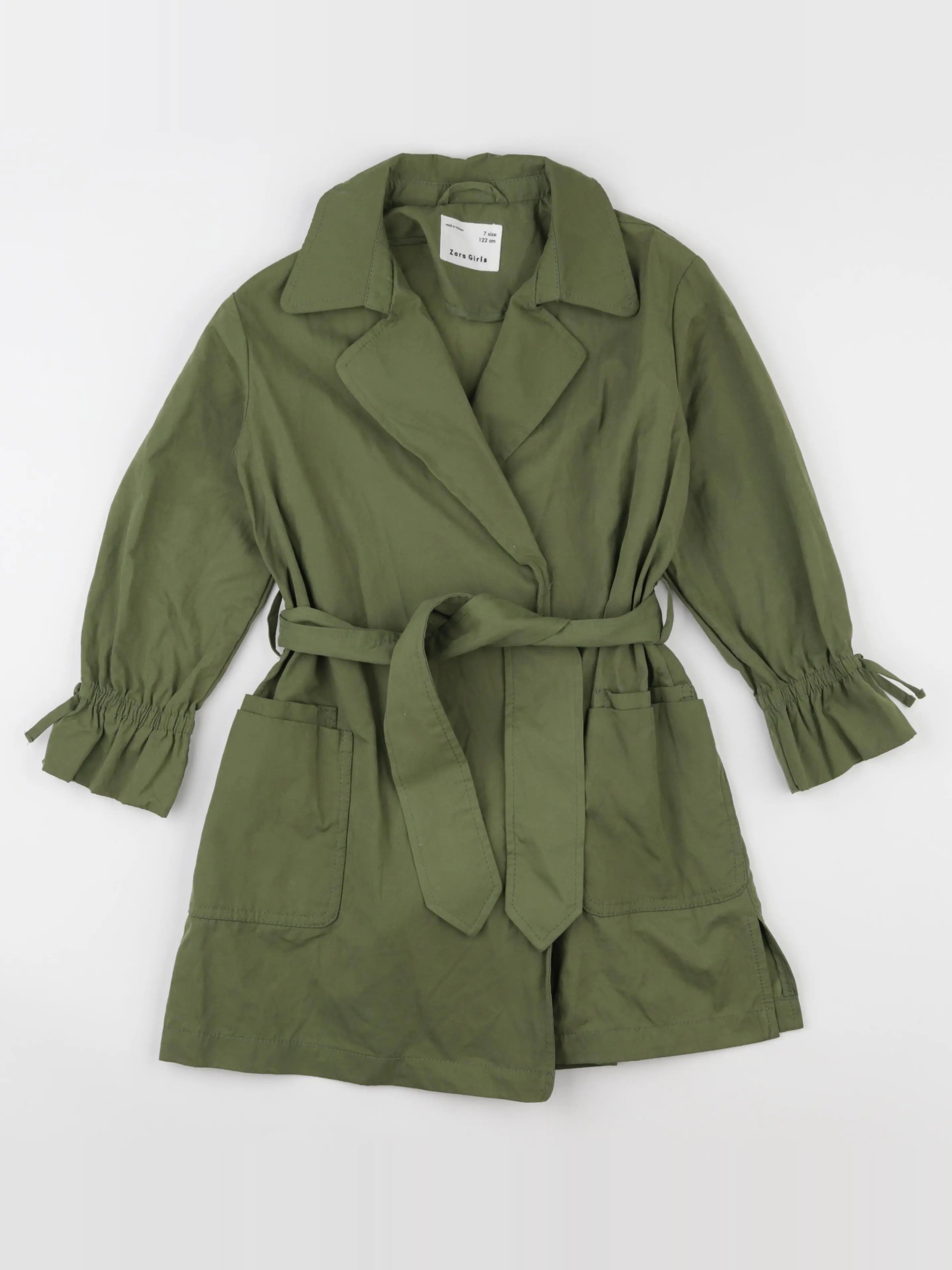 Zara - trench vert - 7 ans