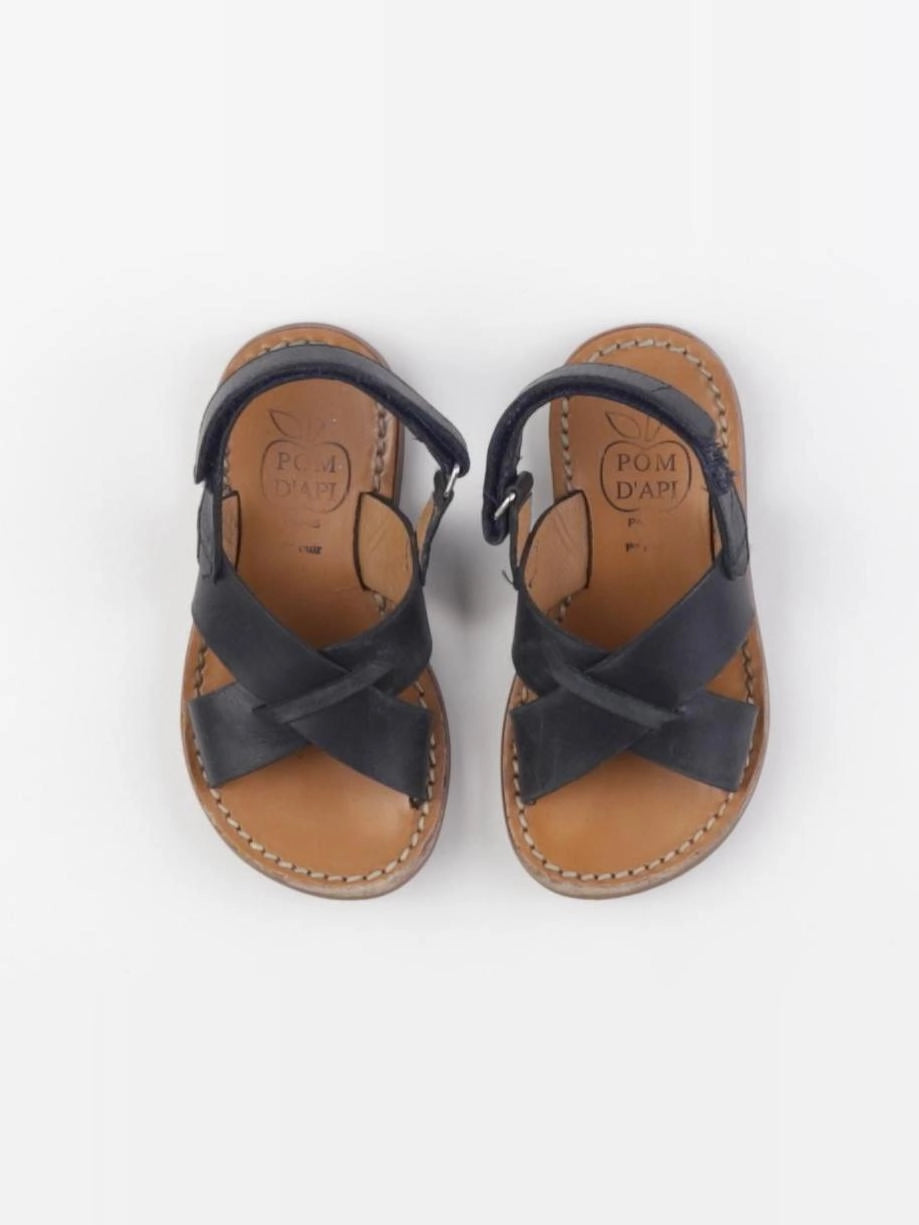 Pom d'Api - sandales bleu - pointure 24