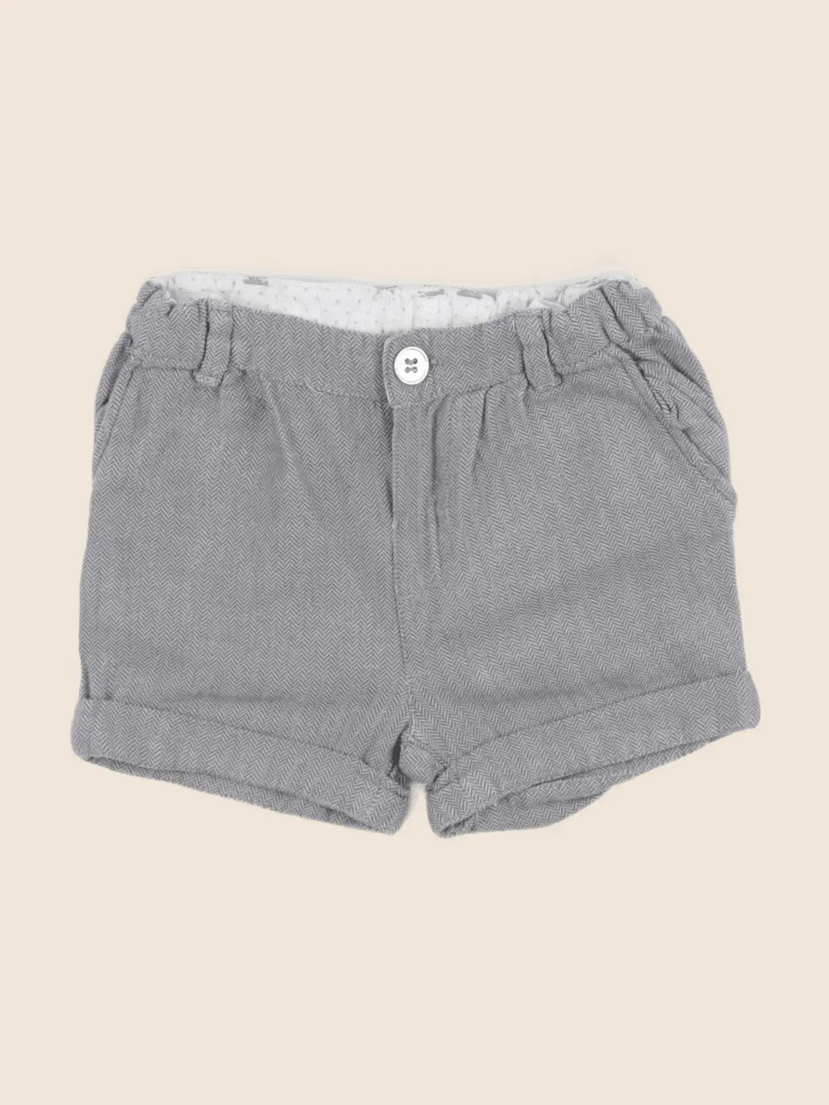H&M - short gris - 9/12 mois