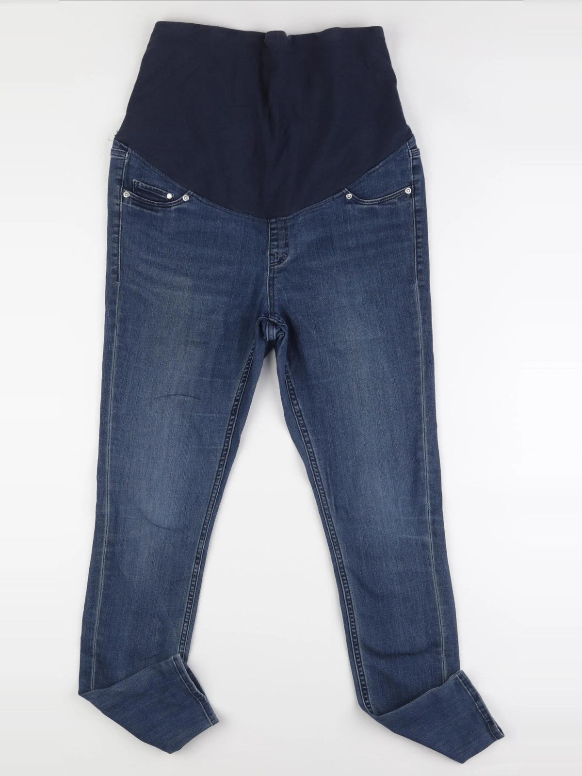 H&M - jean grossesse bleu - l