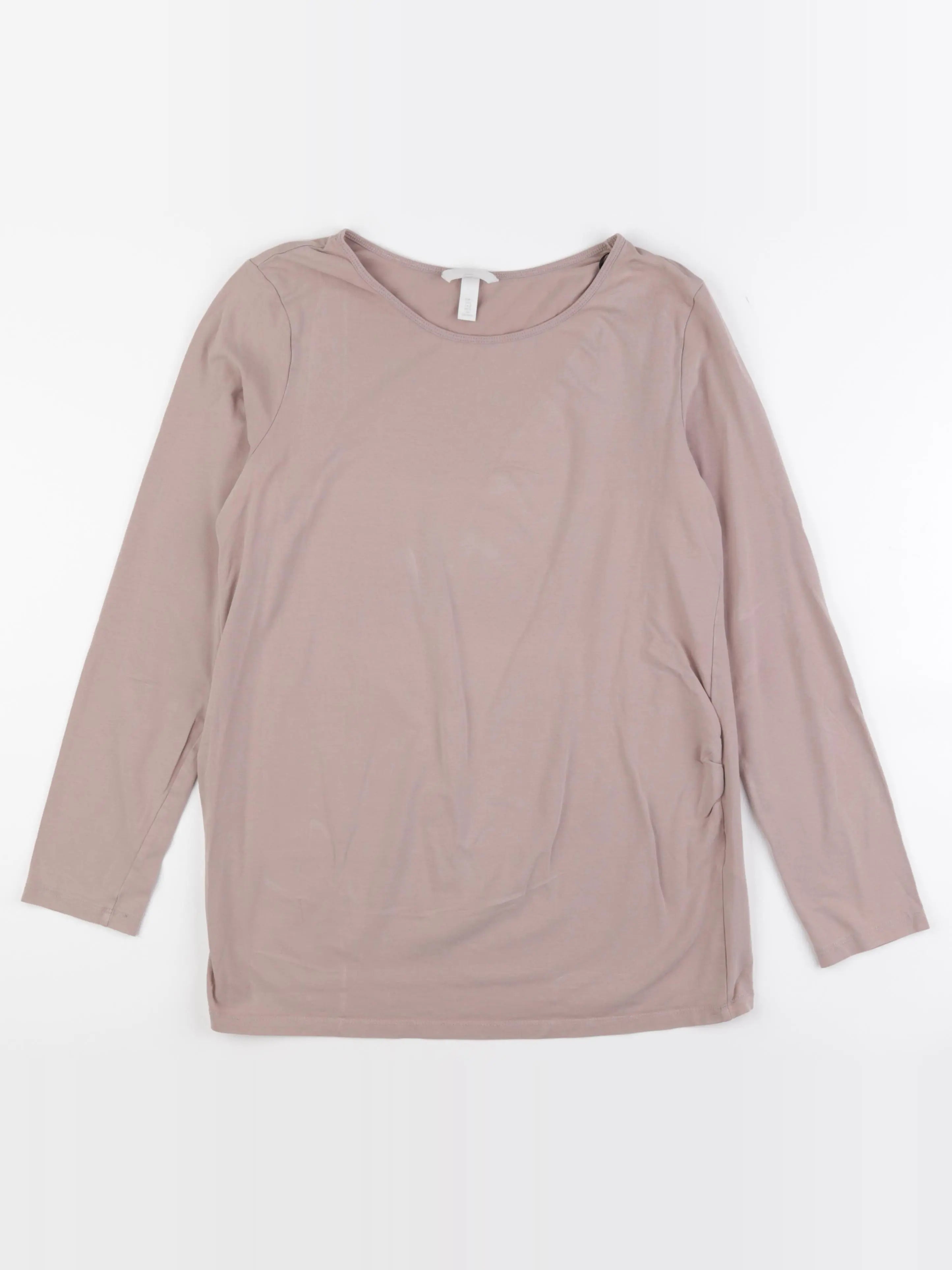 H&M - tee-shirt grossesse beige - l
