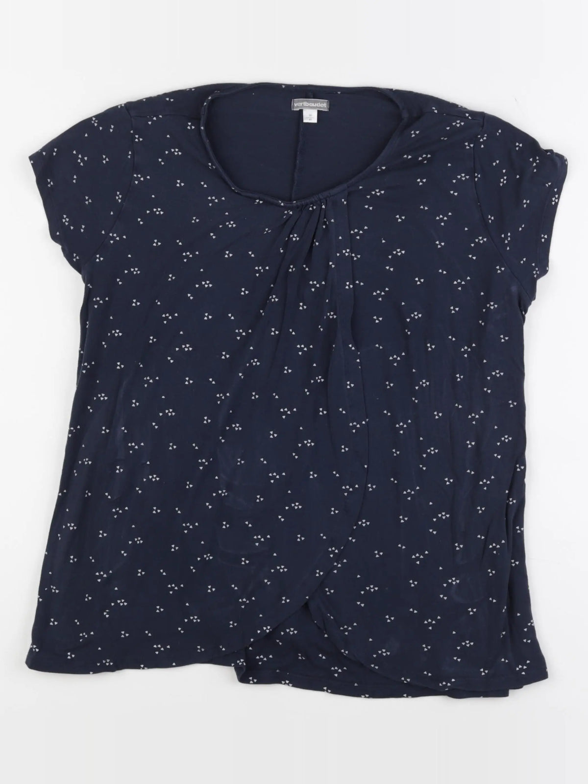 Vertbaudet - tee-shirt grossesse bleu, blanc - 38 à 40