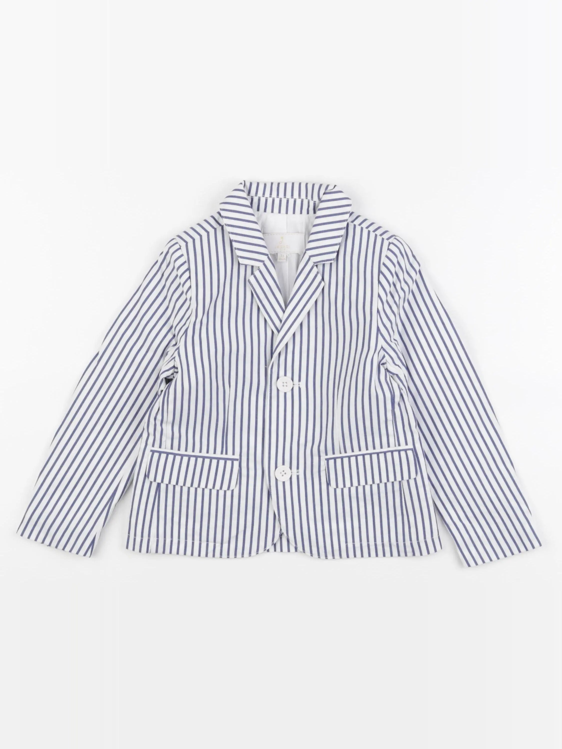 Jacadi - veste blanc, bleu - 3 ans