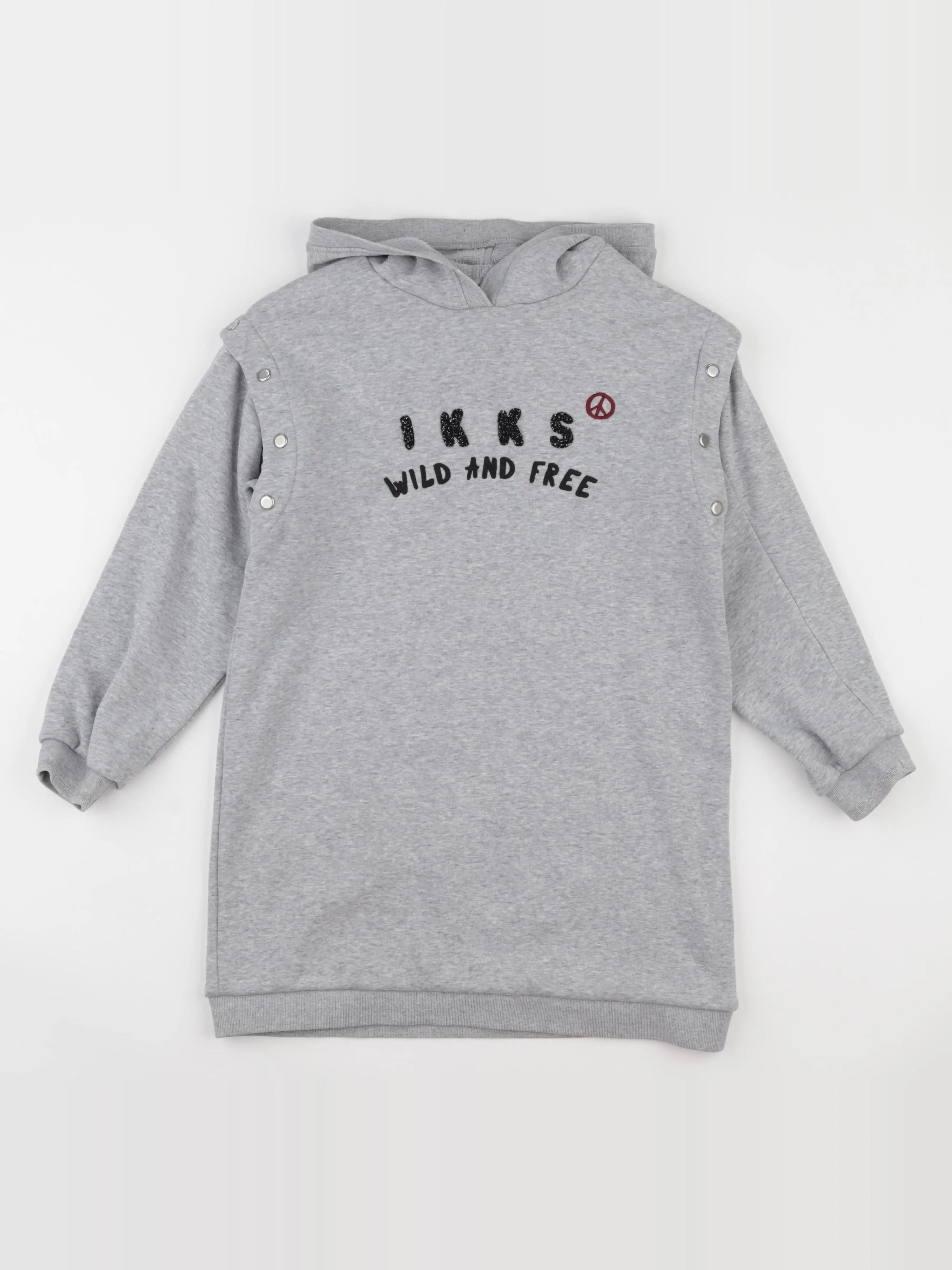 IKKS - robe gris - 10 ans