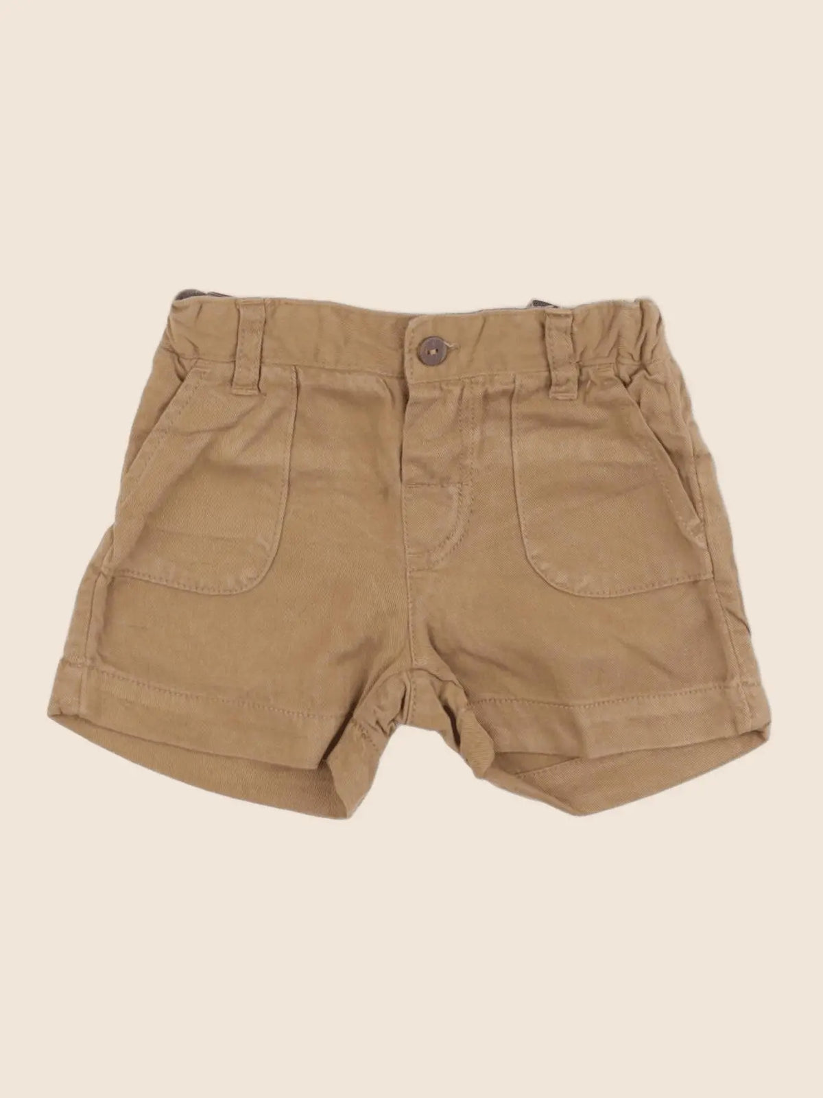 H&M - short marron - 6/9 mois