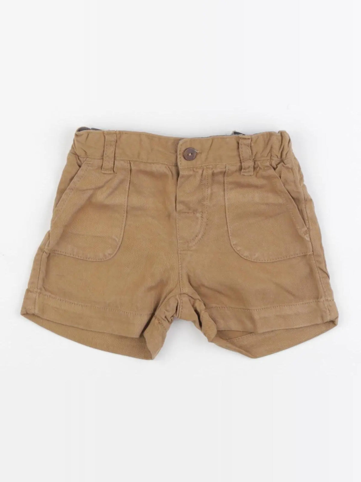H&M - short marron - 6/9 mois