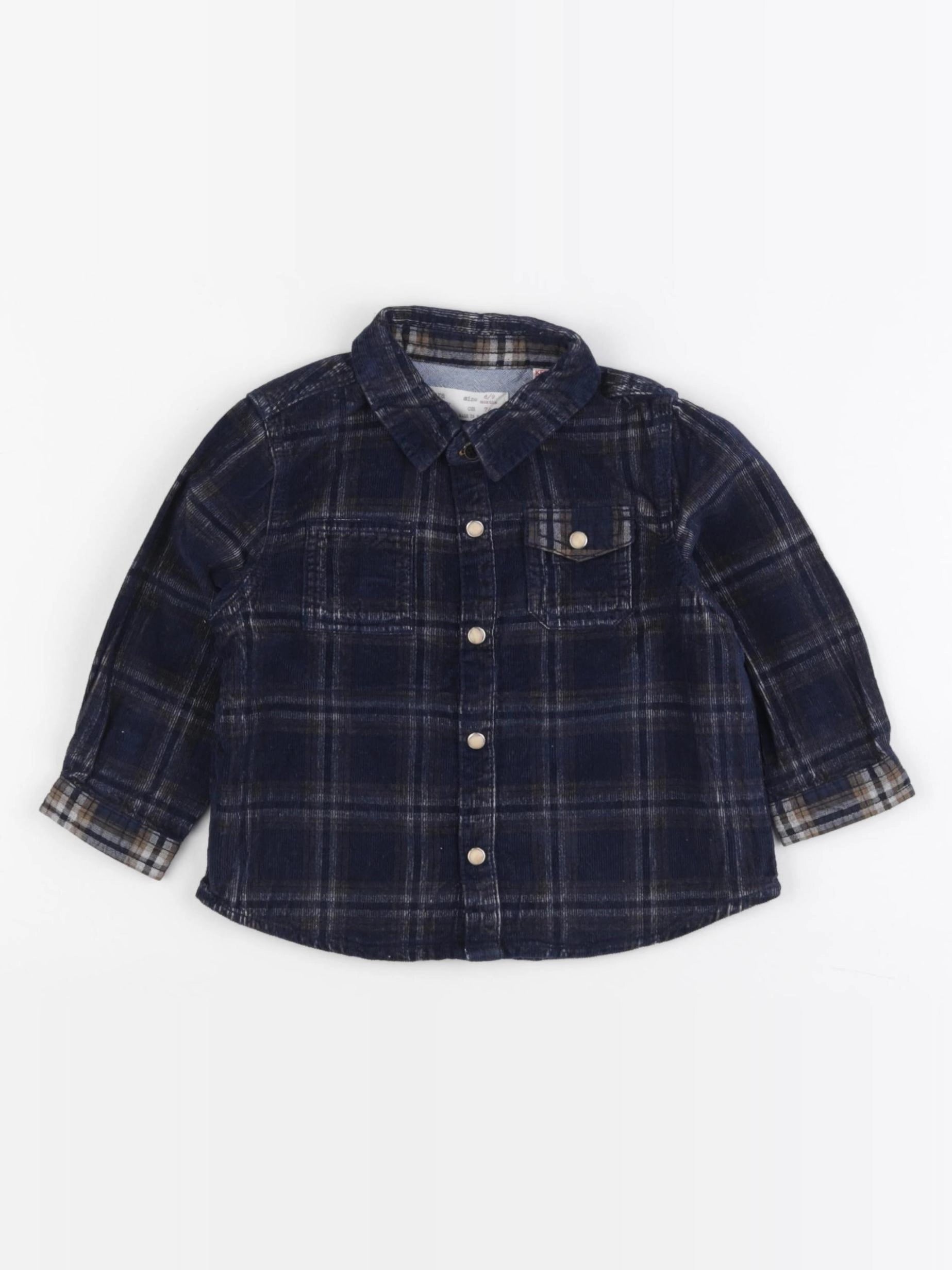 Zara - chemise bleu - 6/9 mois