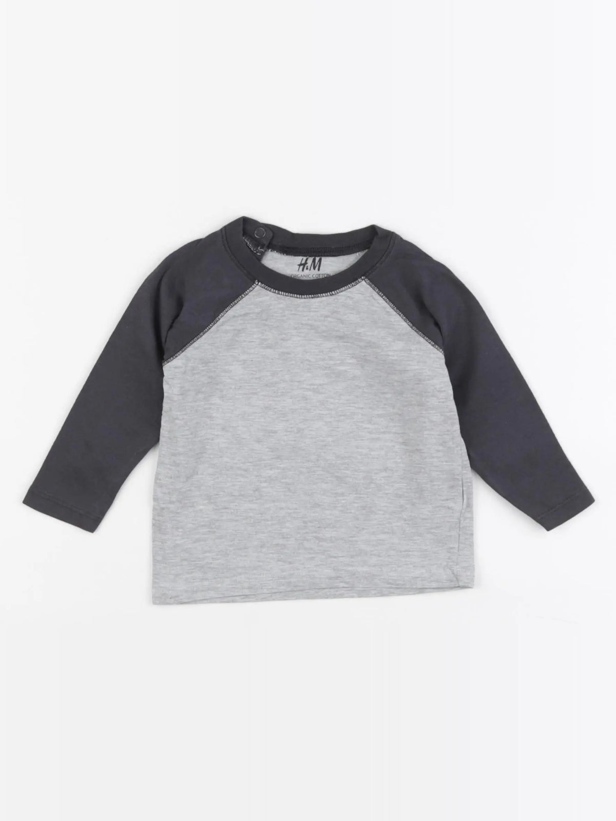 H&M - tee-shirt gris - 2/4 mois