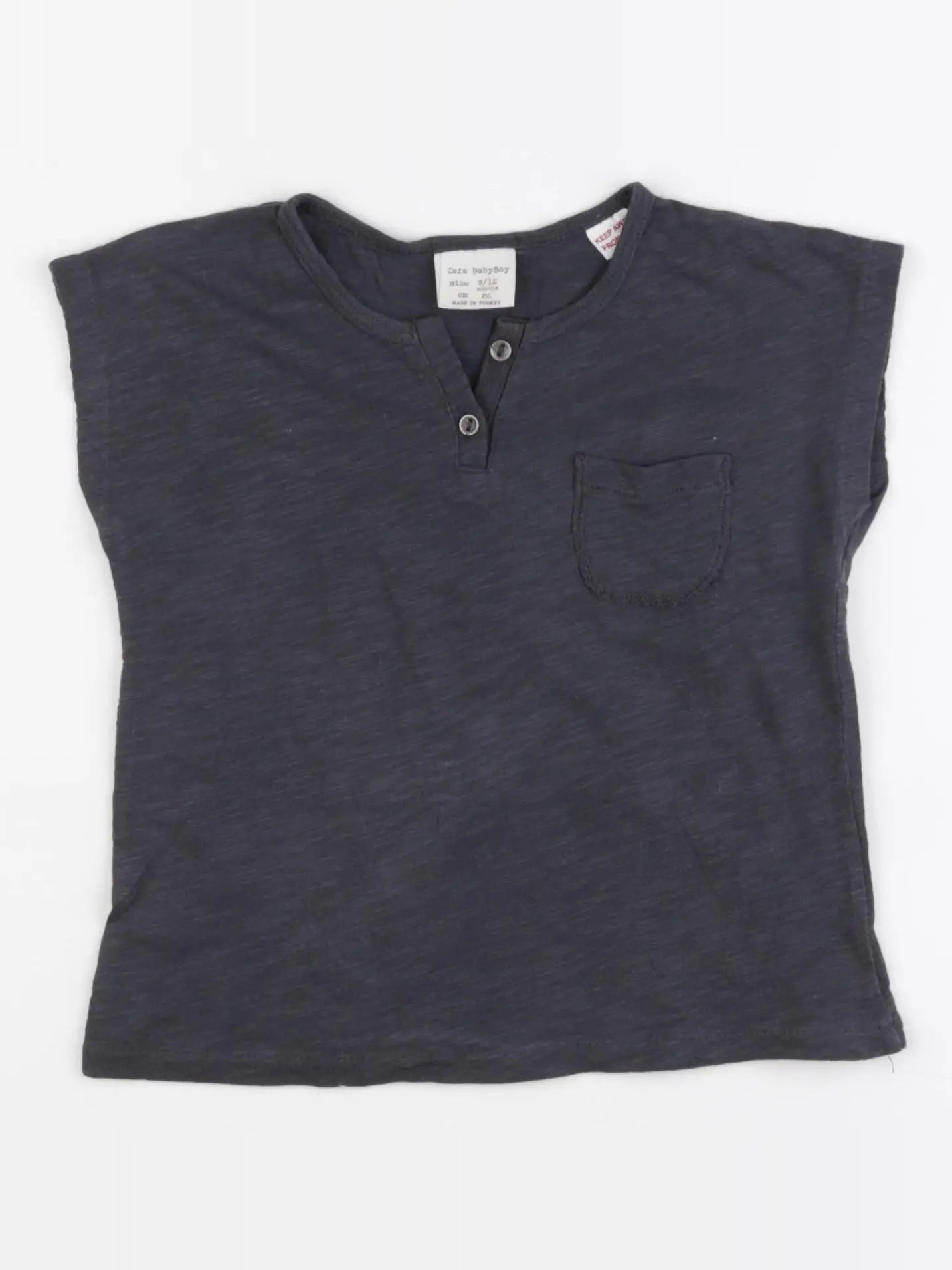 Zara - tee-shirt gris - 9/12 mois