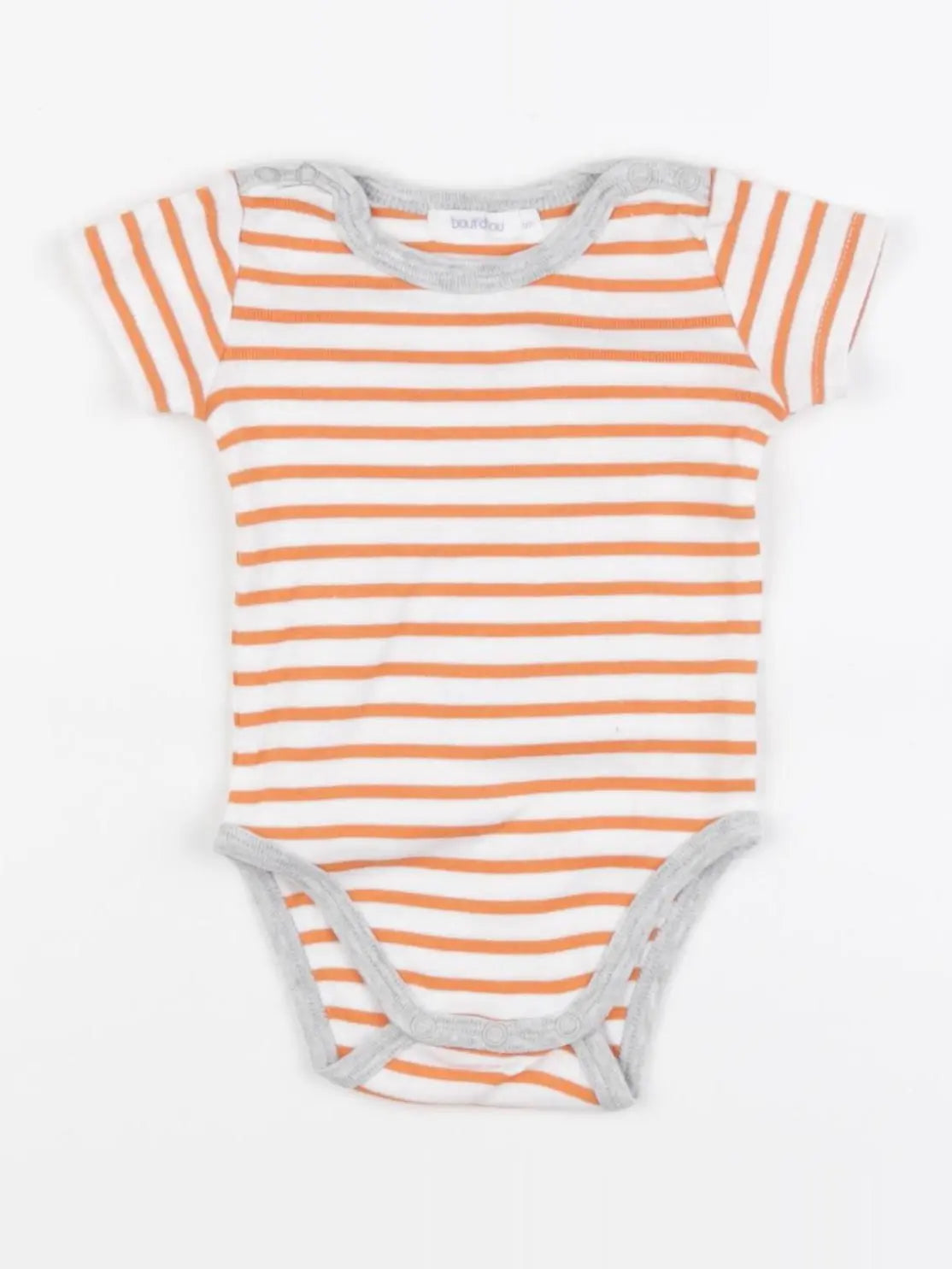 Boutchou - body blanc, orange - 1 mois