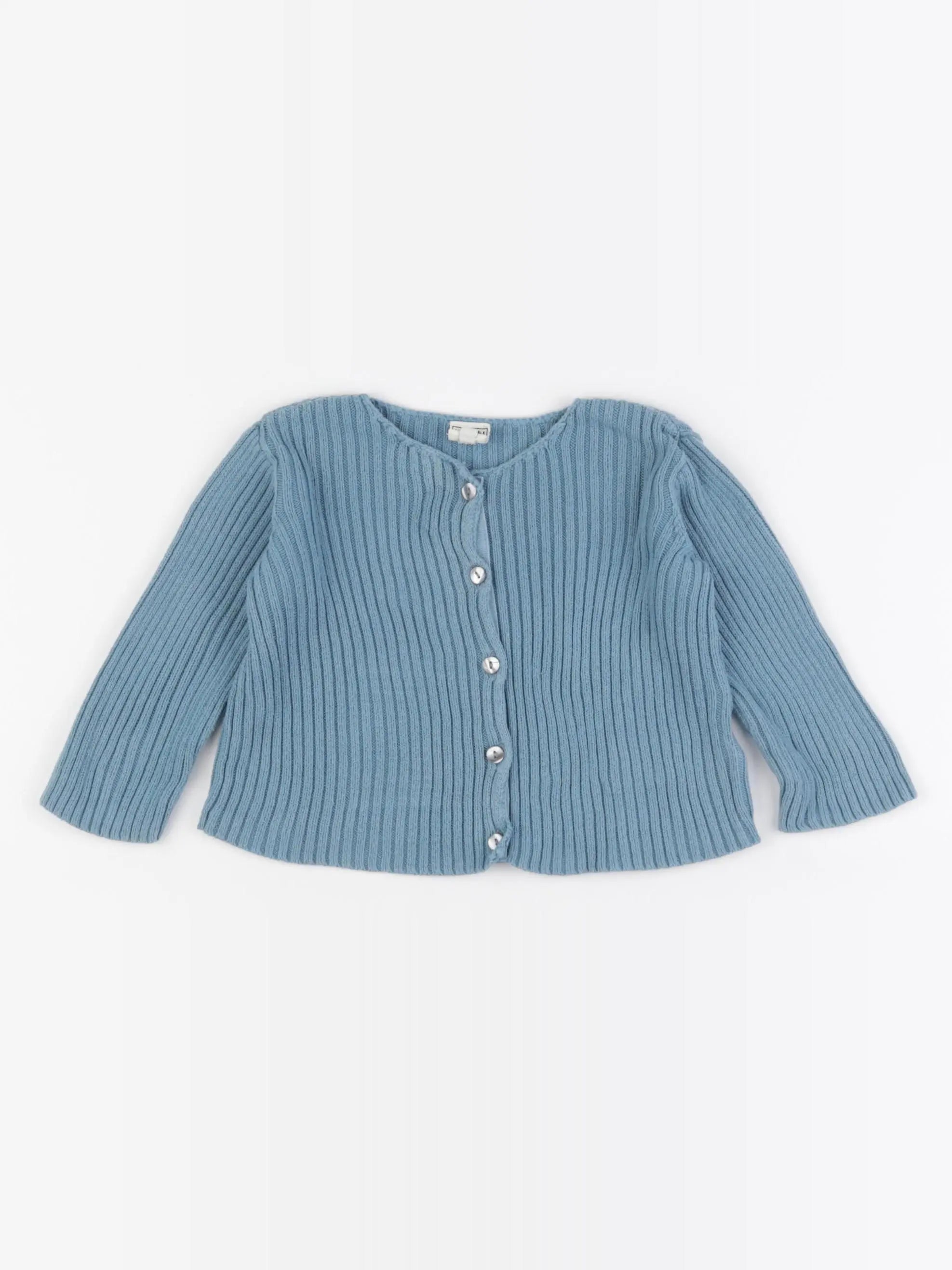 Bonton - gilet bleu - 12 mois