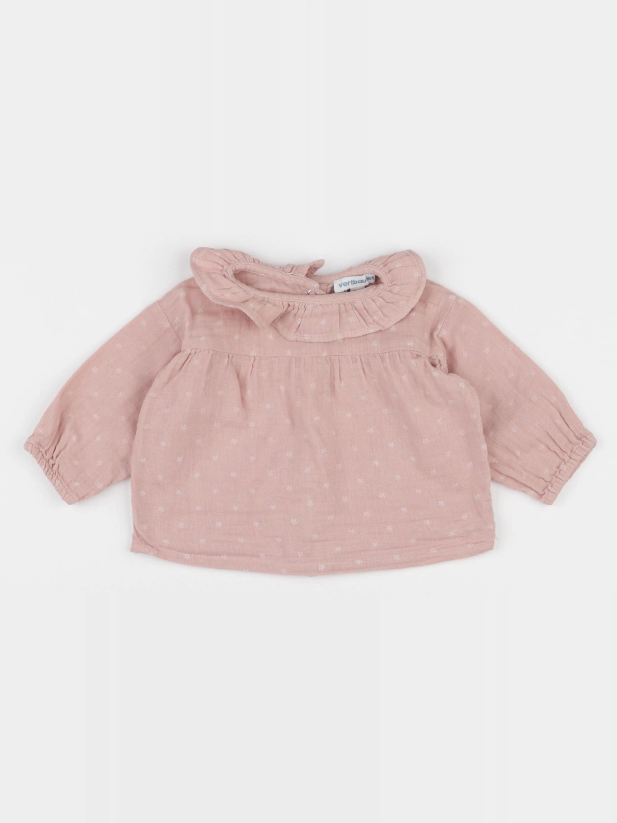 Vertbaudet - blouse rose - 3 mois