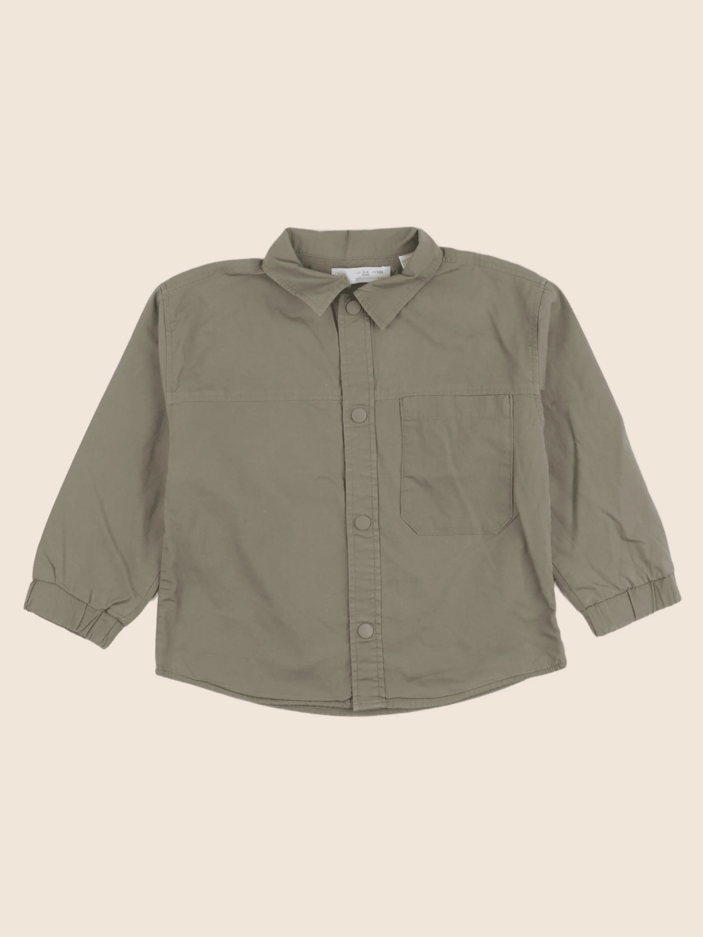 Zara - chemise imprimé au dos vert - 3/4 ans