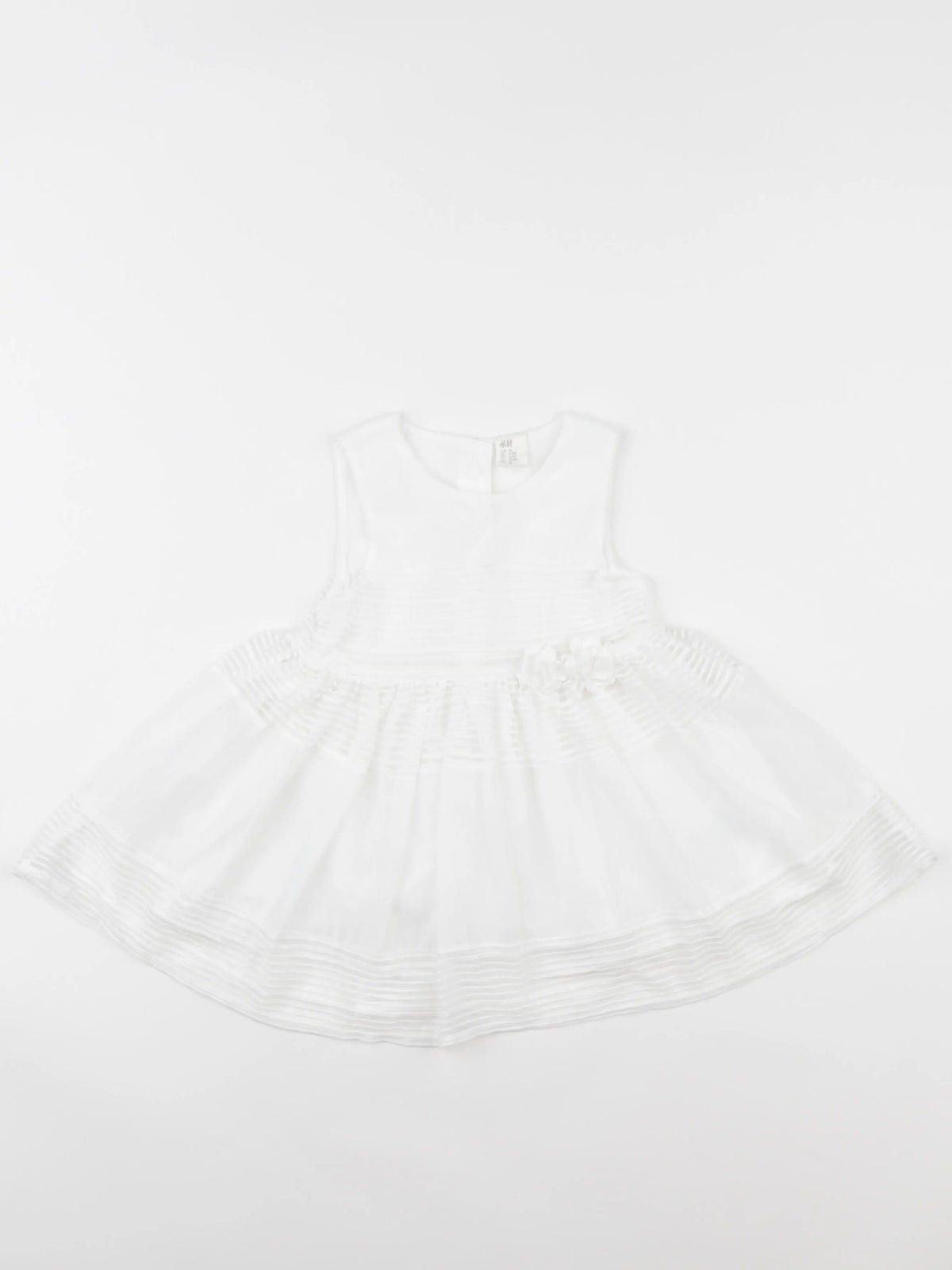 H&M - robe blanc - 6/9 mois