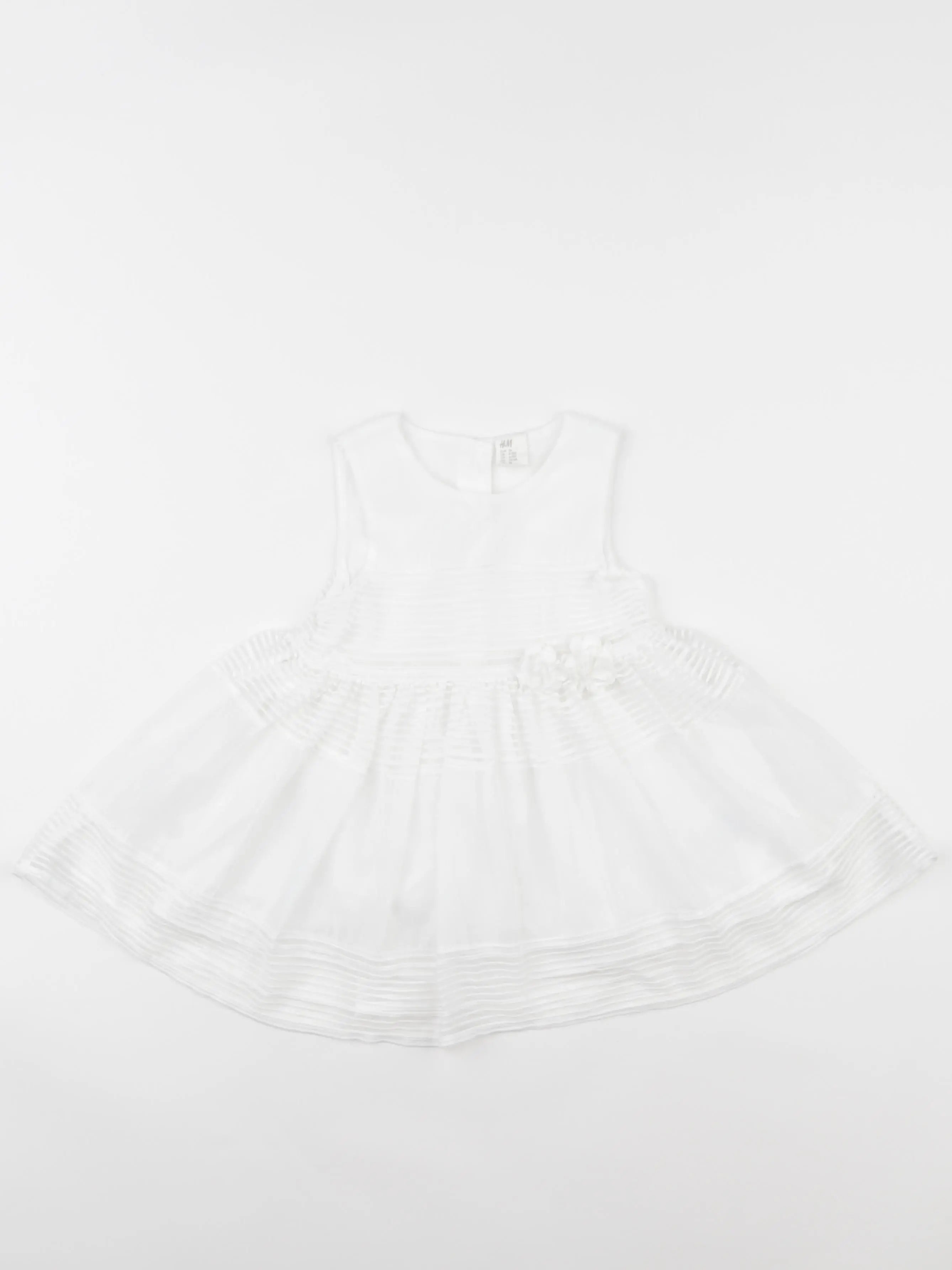 H&M - robe blanc - 6/9 mois