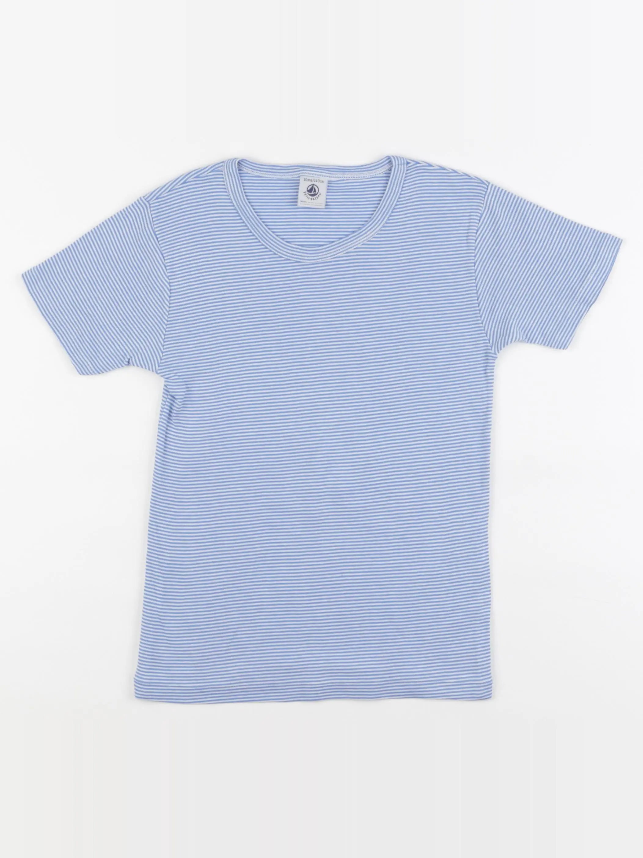 Petit Bateau - maillot de corps bleu, blanc - 10 ans