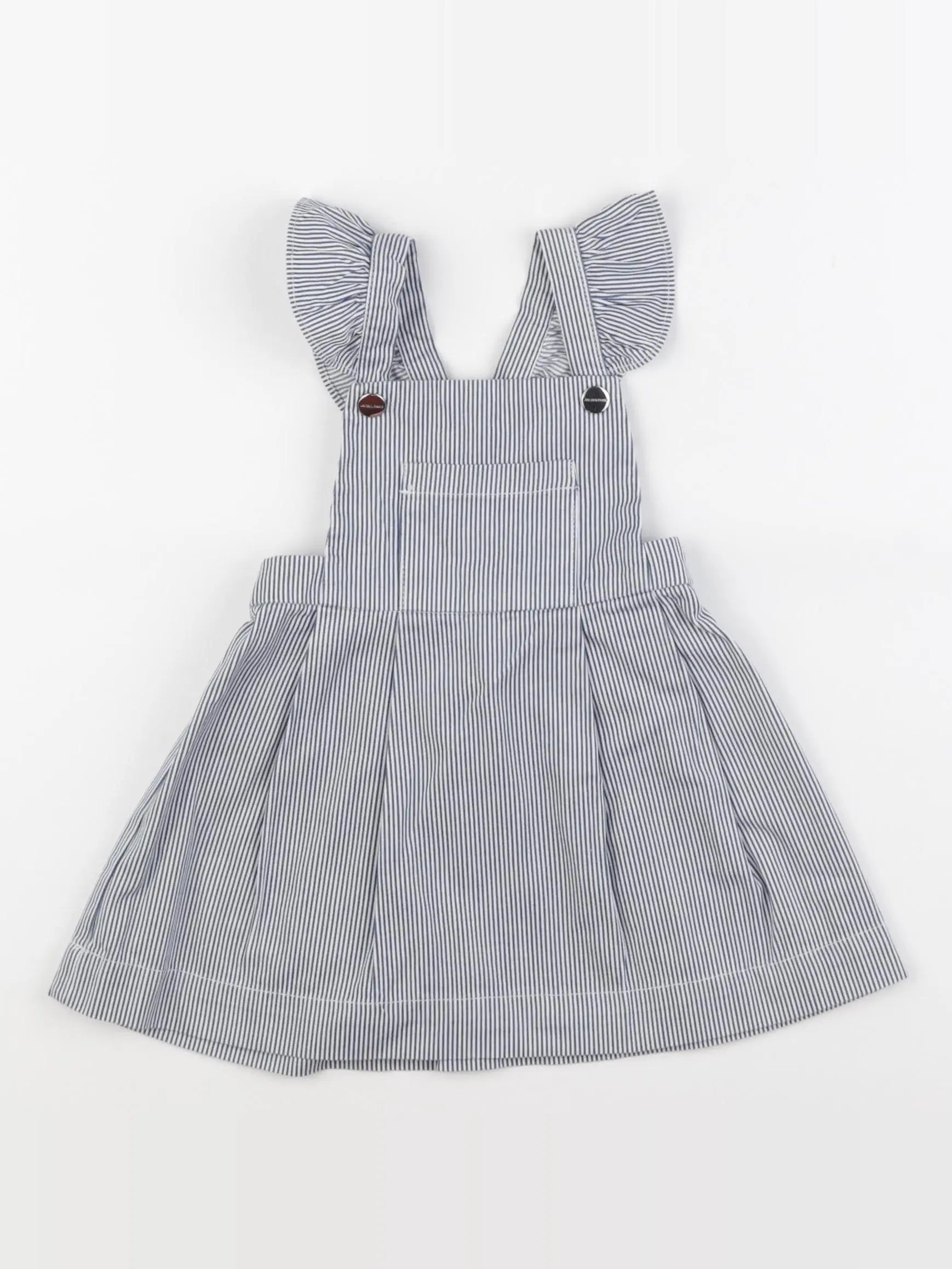 Jacadi - robe blanc, bleu - 24 mois